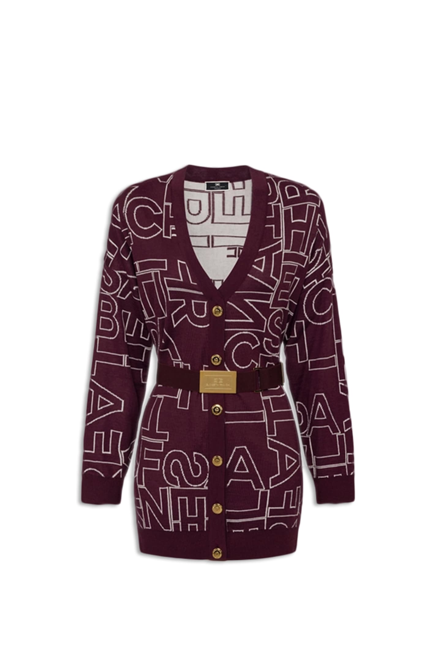 Shop Elisabetta Franchi Sweater In Bordeaux