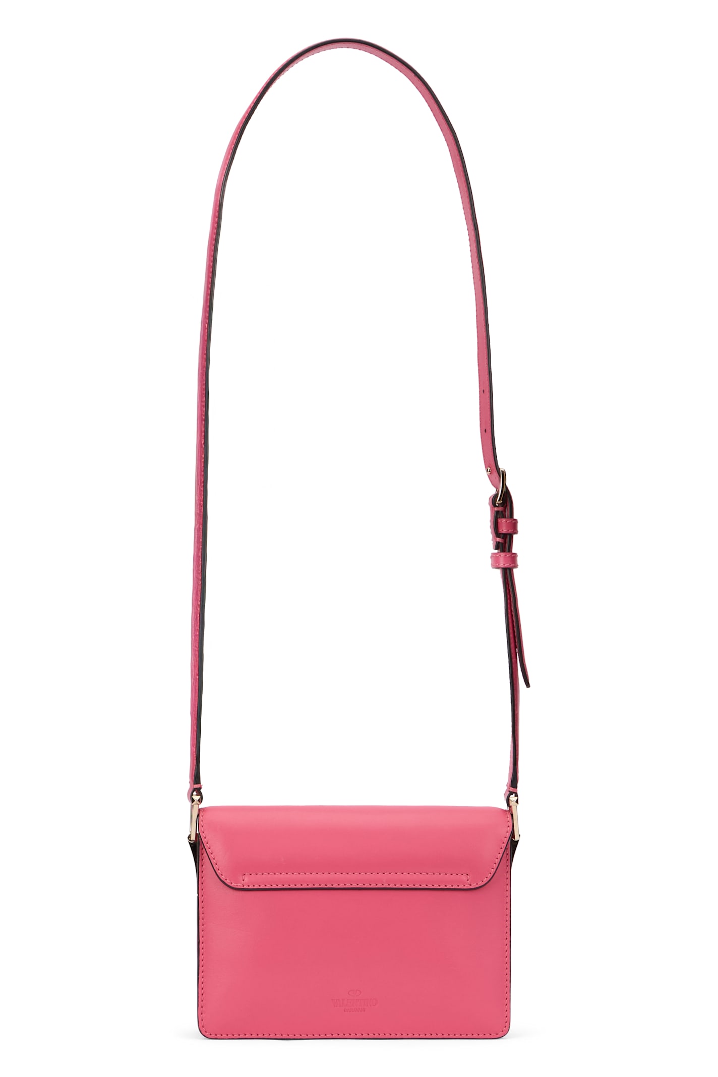 Valentino Leather Crossbody Bag In Pink