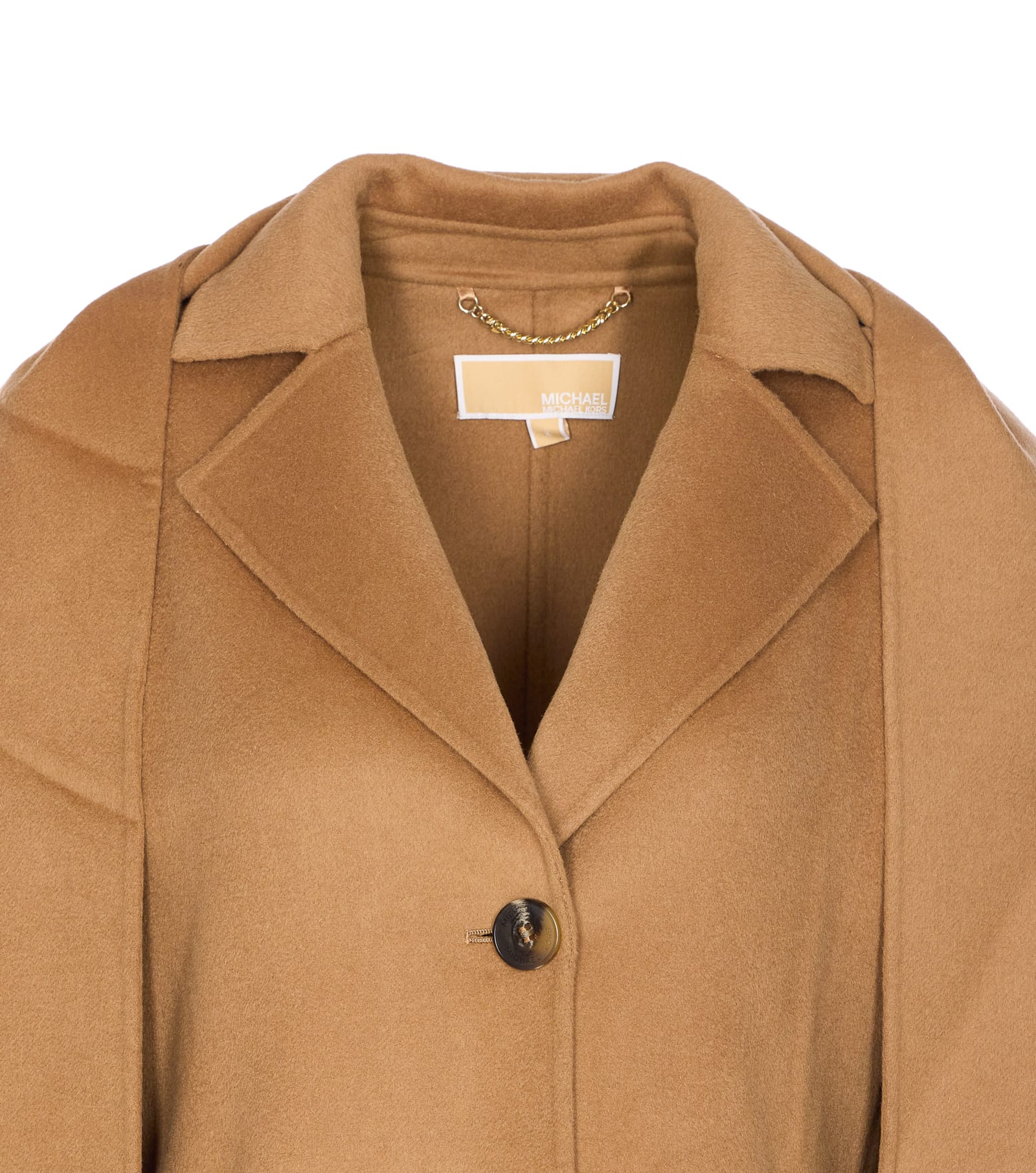 Michael Michael Kors Single-breasted Coat In Brown