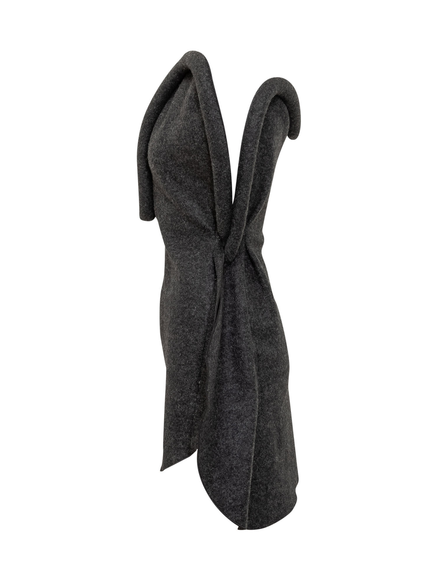 Shop Victoria Beckham Dress In Charcoal