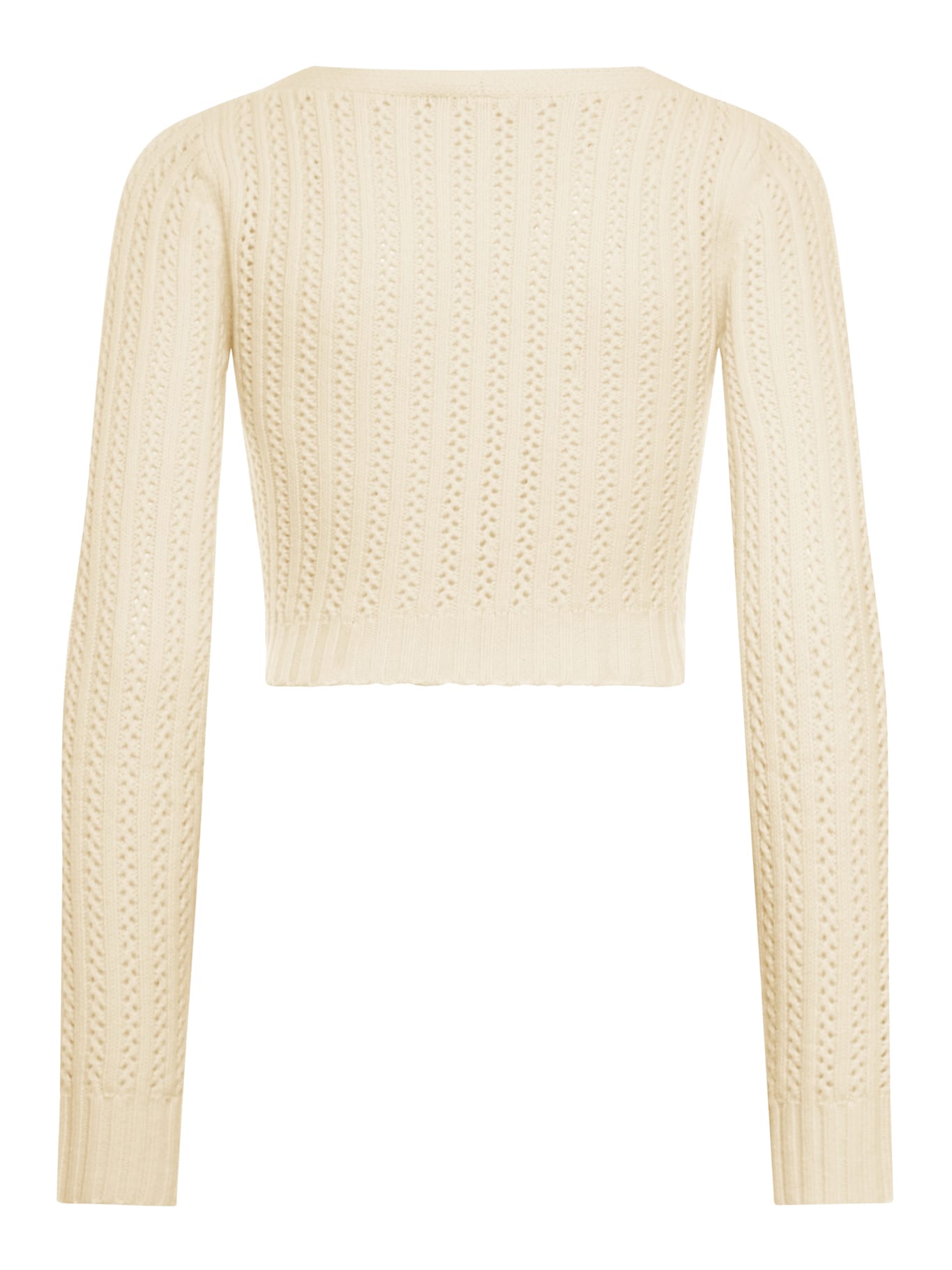 Shop Max Mara Beige Wool Blend Ifrem Sweater In Ecru