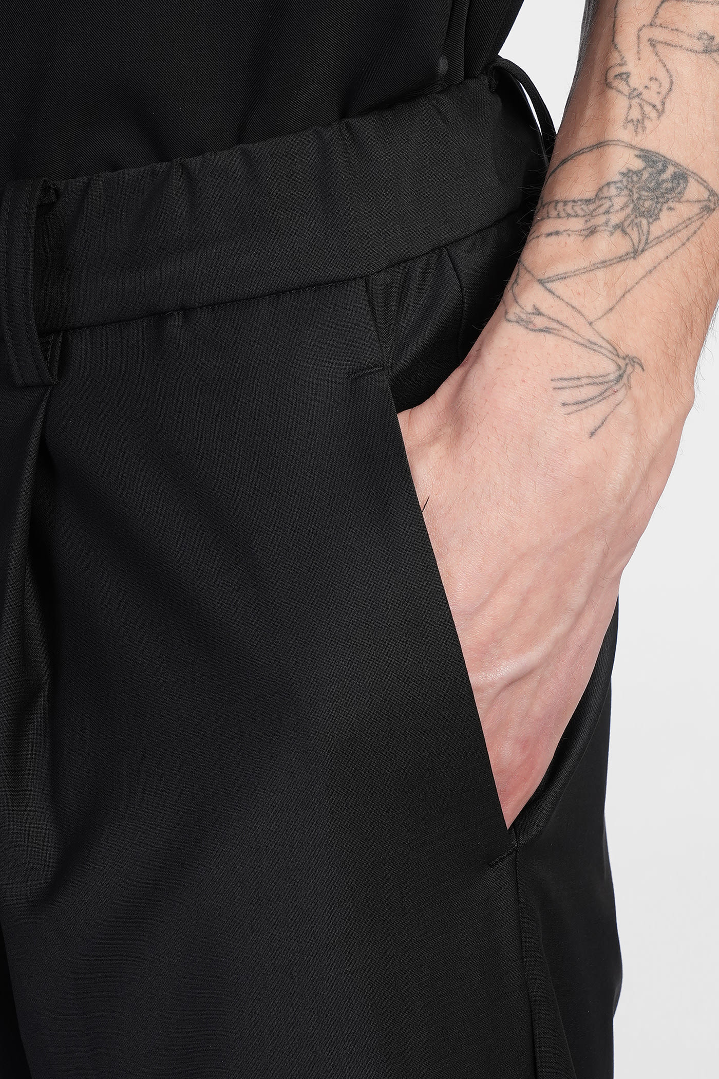Attachment Pants In Black Polyamide Polyester In Black
