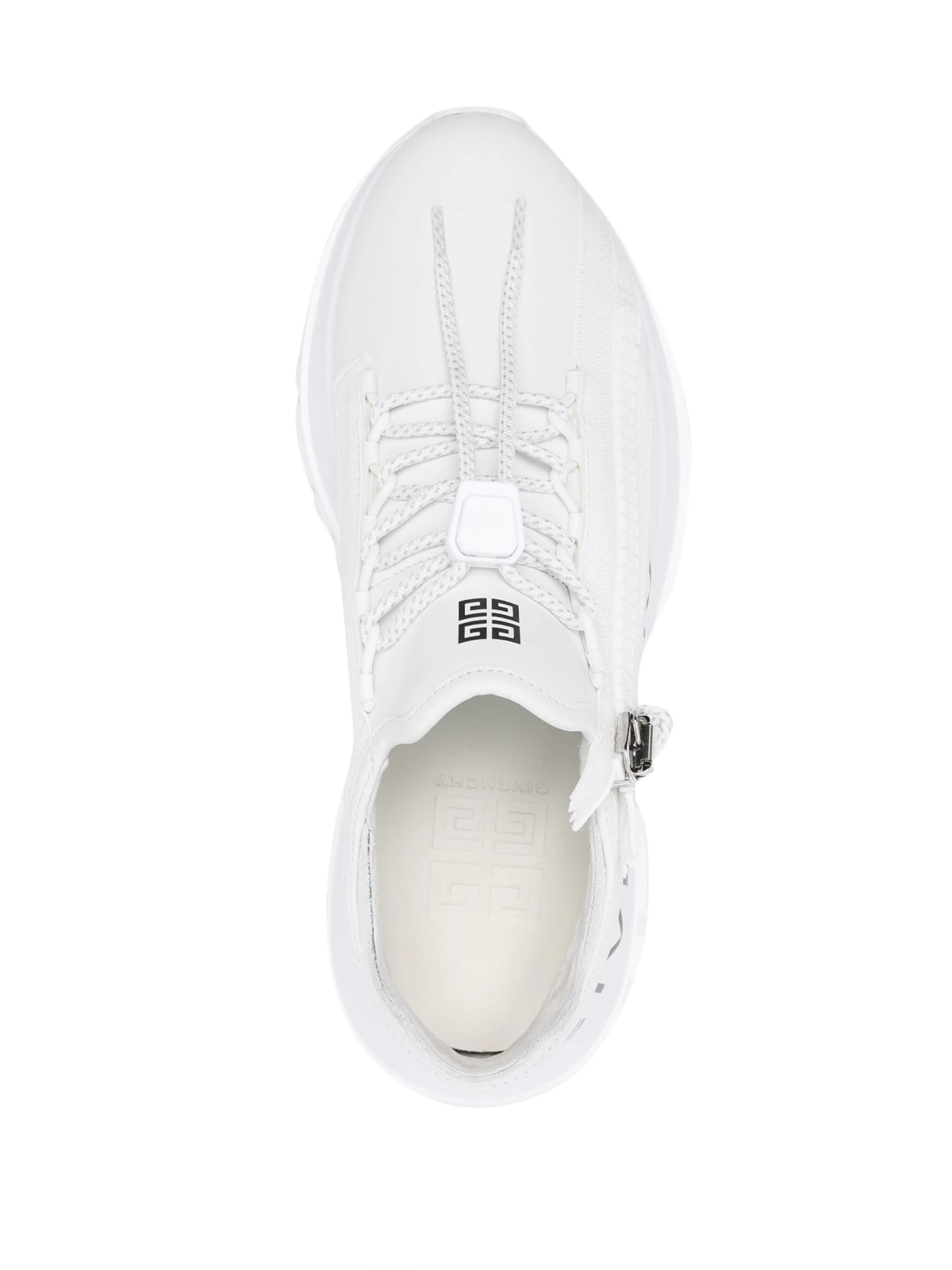 Shop Givenchy Specter Running Sneakers In White Leather With Zip