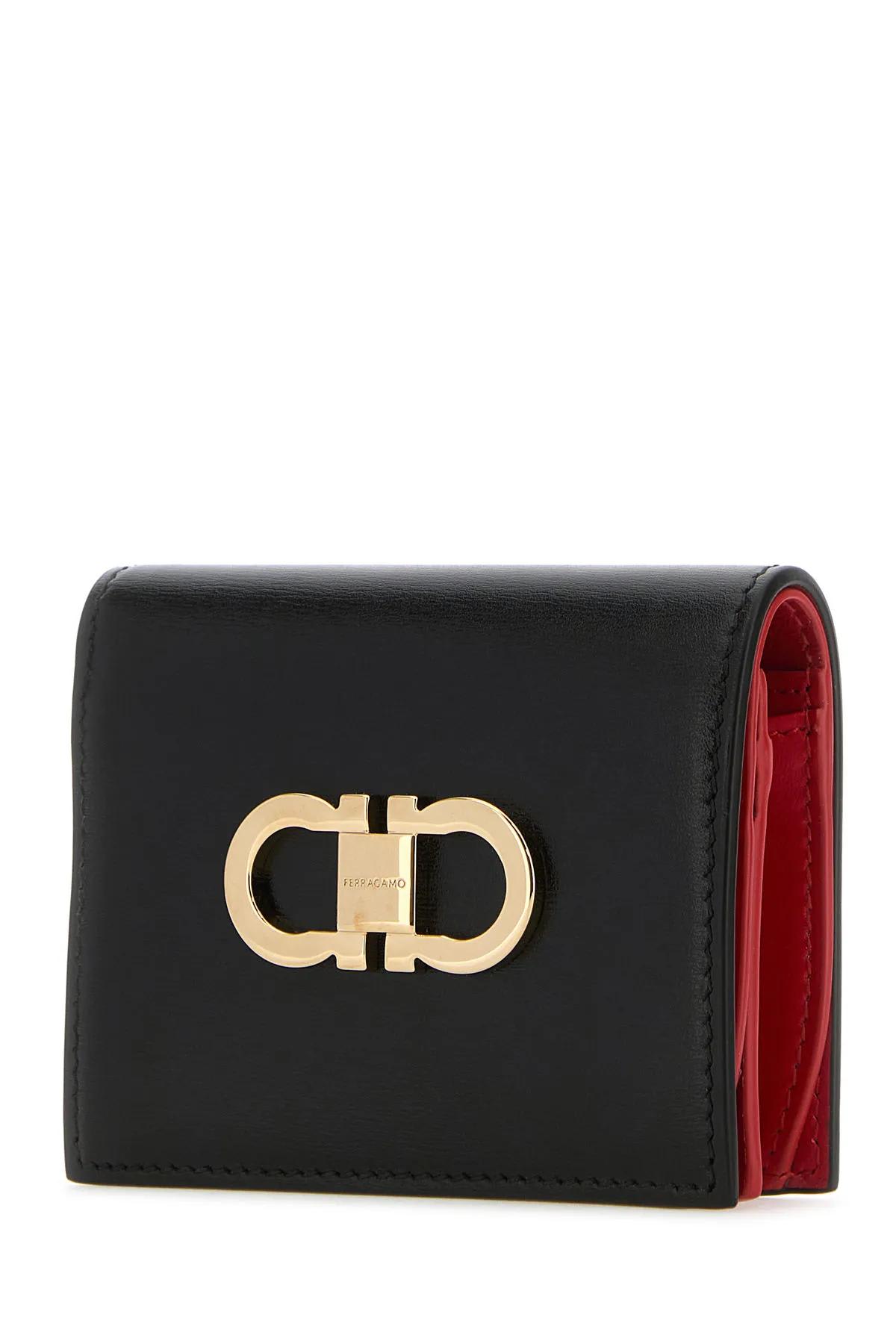 Shop Ferragamo Black Leather Wallet