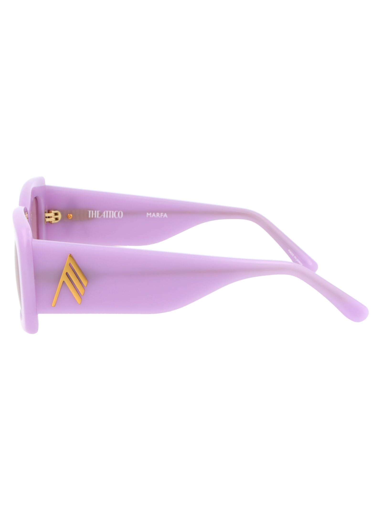 Shop Attico Marfa Sunglasses In Pink/yellowgold/pink