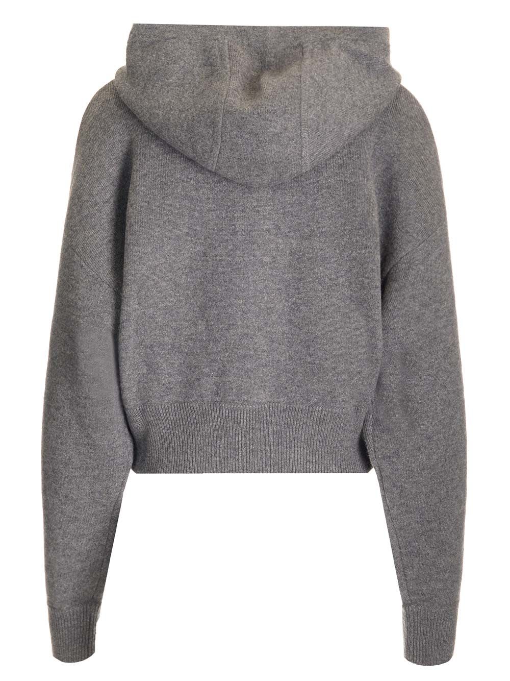 Lisa Yang Zippered Knitted Cardigan In Grey