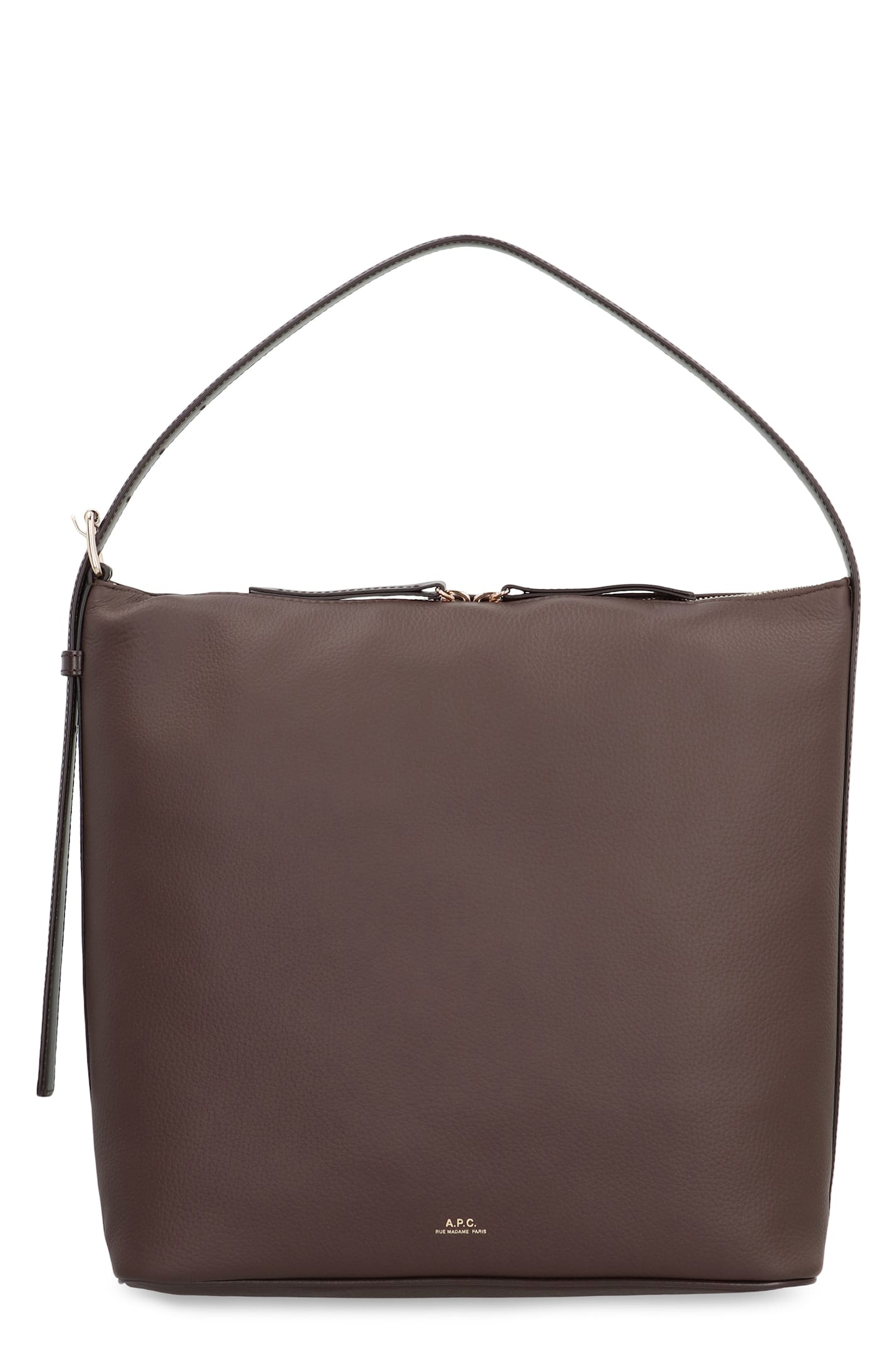 Apc Vera Leather Shoulder Bag In Brown