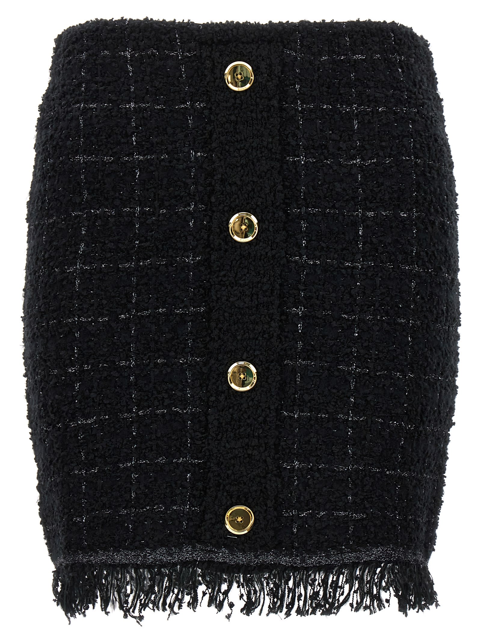 Pinko Black Polyester Skirt In Black