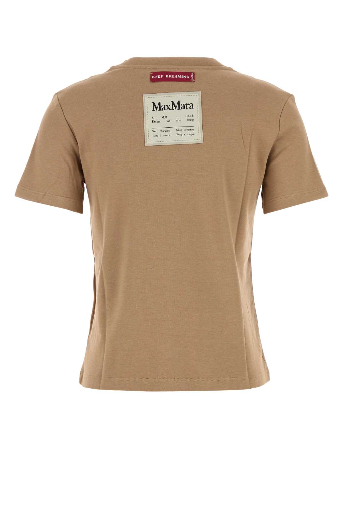 's Max Mara Gemma T-shirt In Cotton Biscuit In Brown
