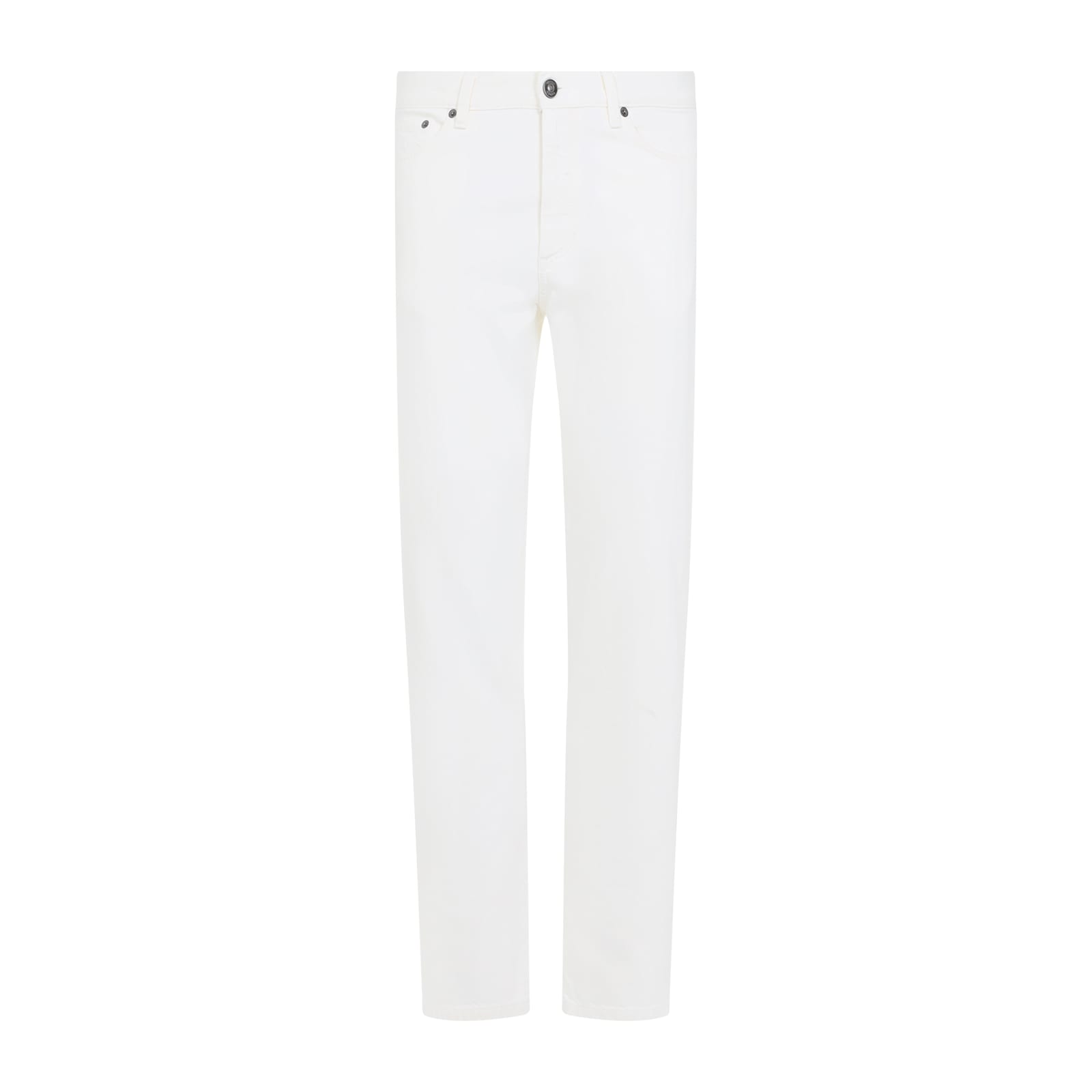 Zegna White Rinse-washed Stretch Cotton Roccia Jeans In Bianco Ottico Unito