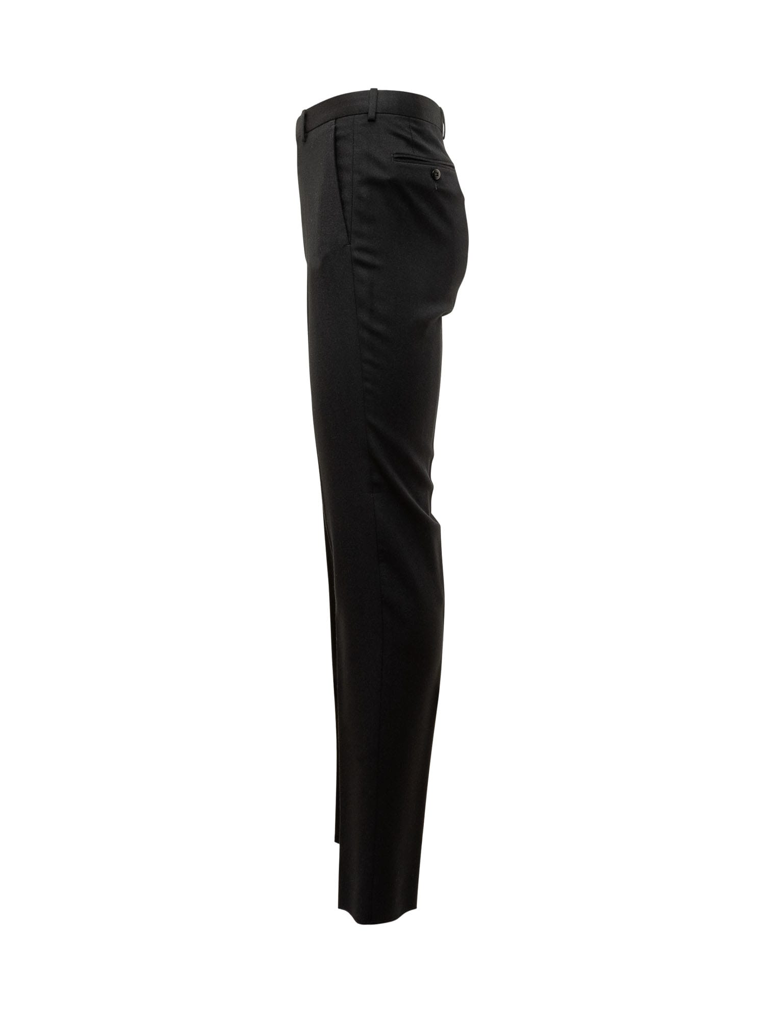 Shop Zegna Wool Trousers In Nero