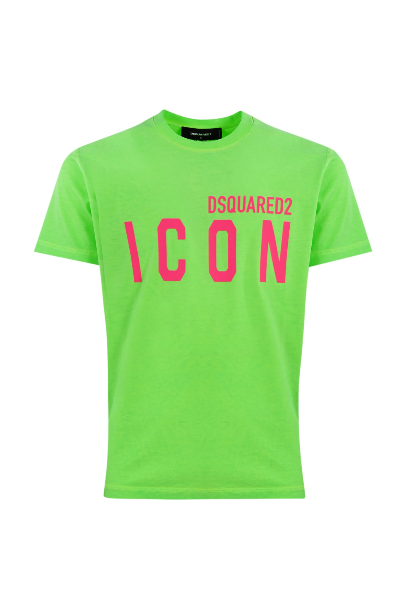 Shop Dsquared2 Icon Cotton T-shirt In Verde