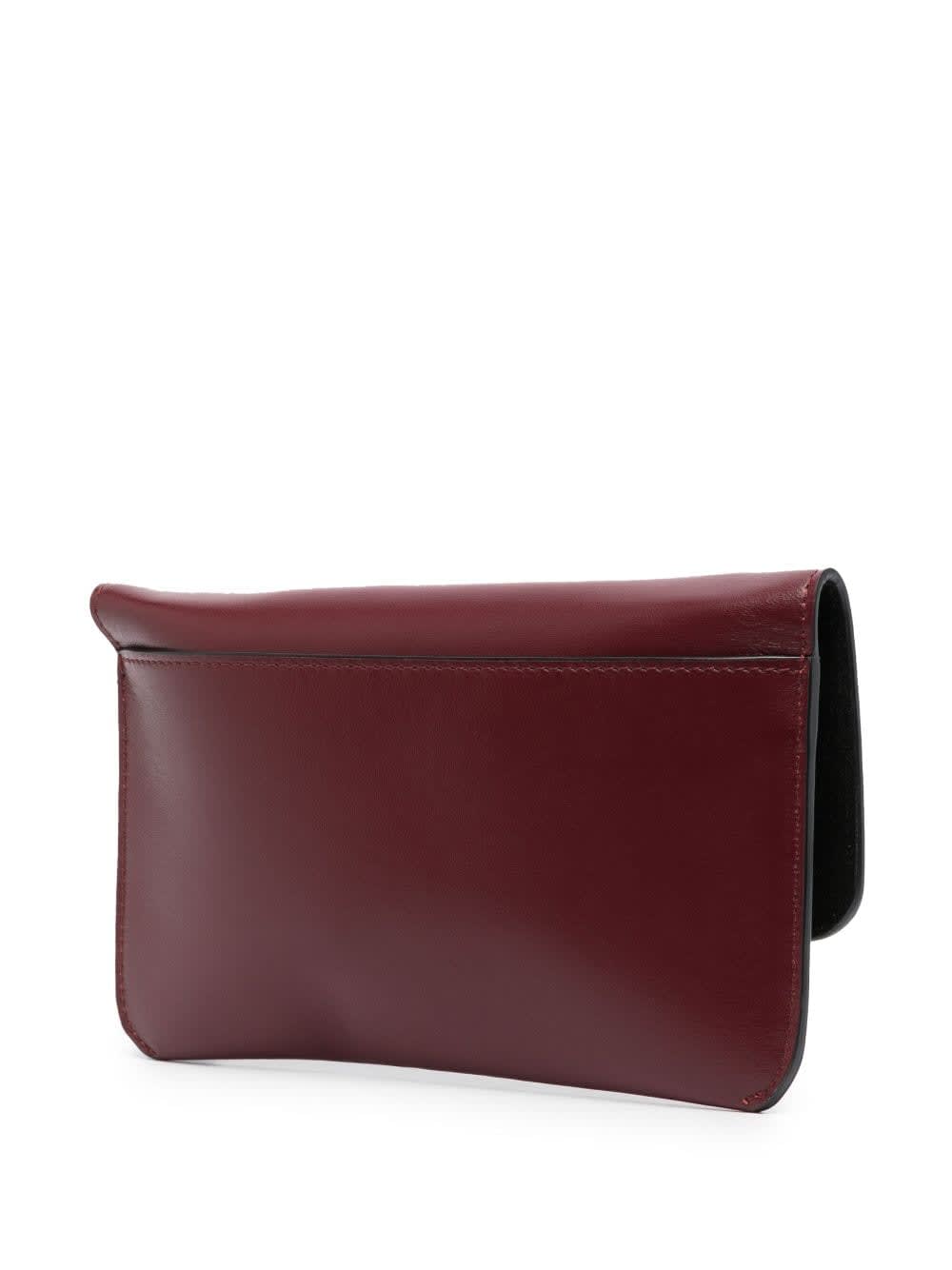 Shop Jw Anderson Chain Phone Pouch In Burgundy