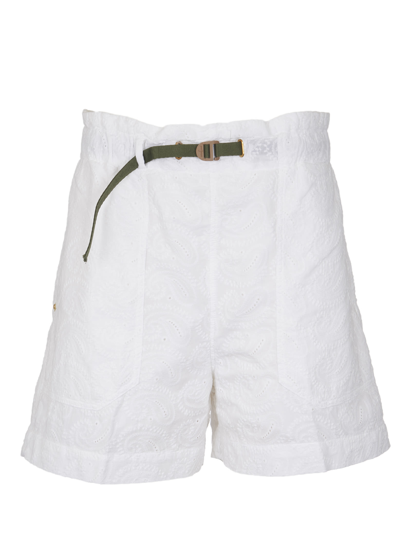 Whitesand Belted Shorts In White | ModeSens