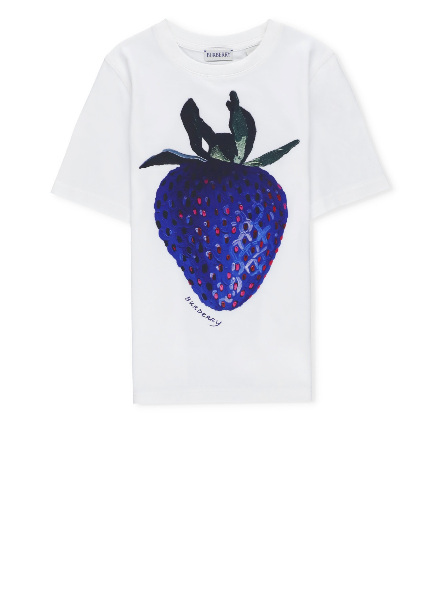 Burberry Kids' Cedar Strawberry T-shirt In White