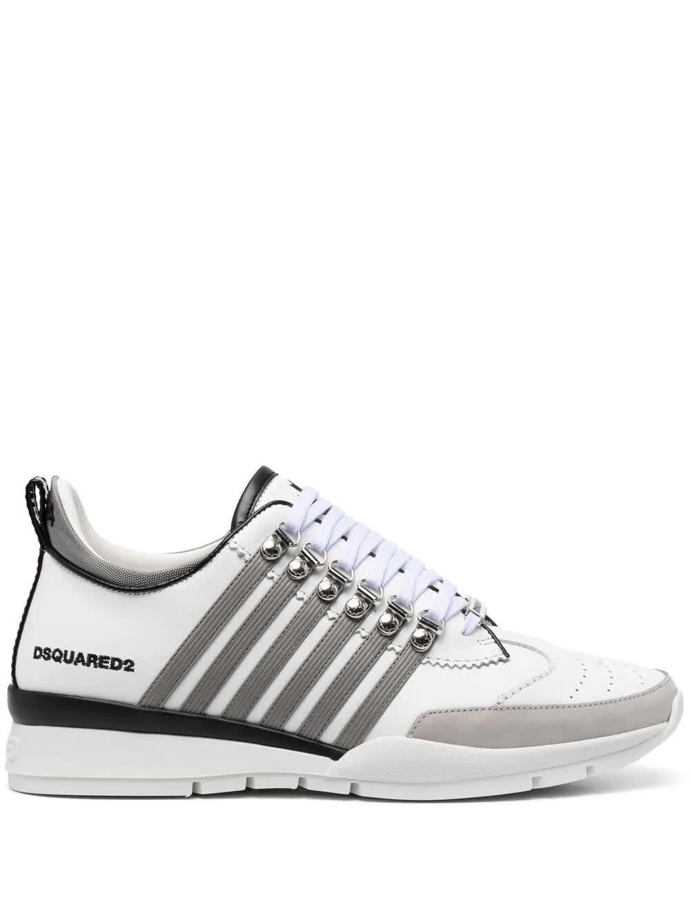 Dsquared2 Man White And Grey 251 Sneakers