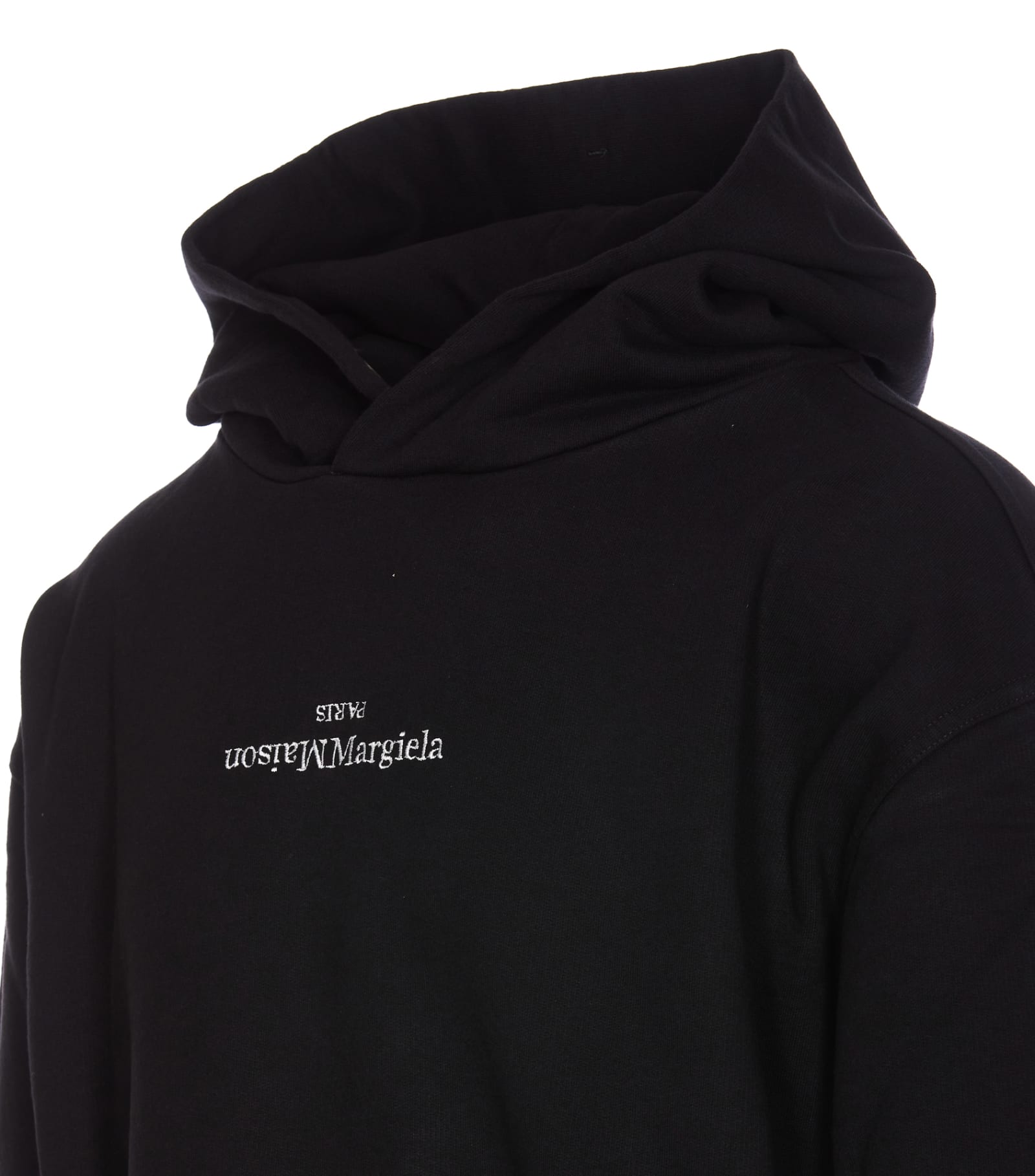 Shop Maison Margiela Logo Hoodie