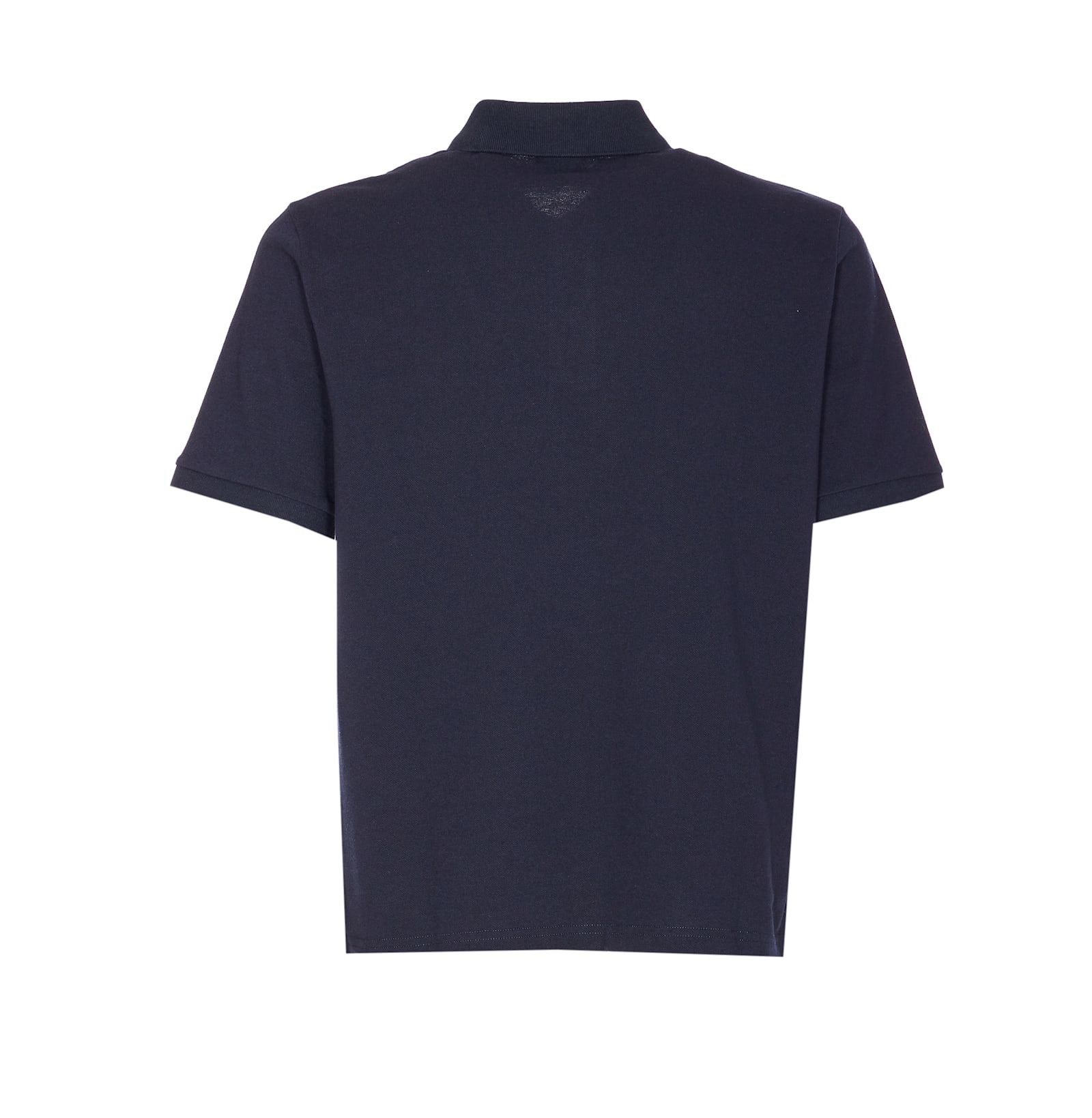 Saint Laurent Embroidered Monogram Polo Shirt In Blue