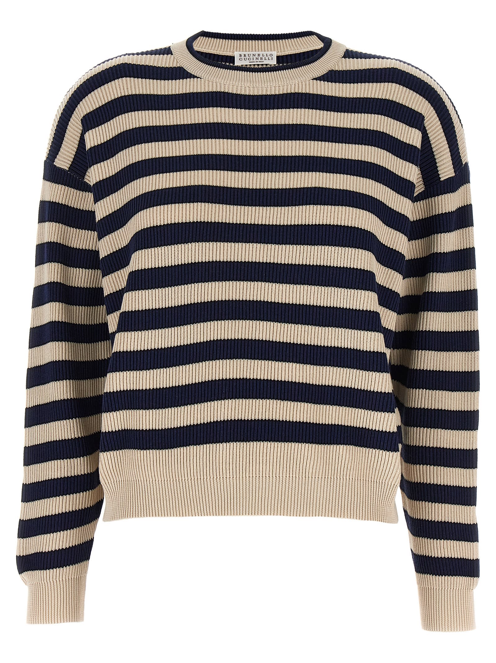 Shop Brunello Cucinelli Striped Sweater In Multicolor