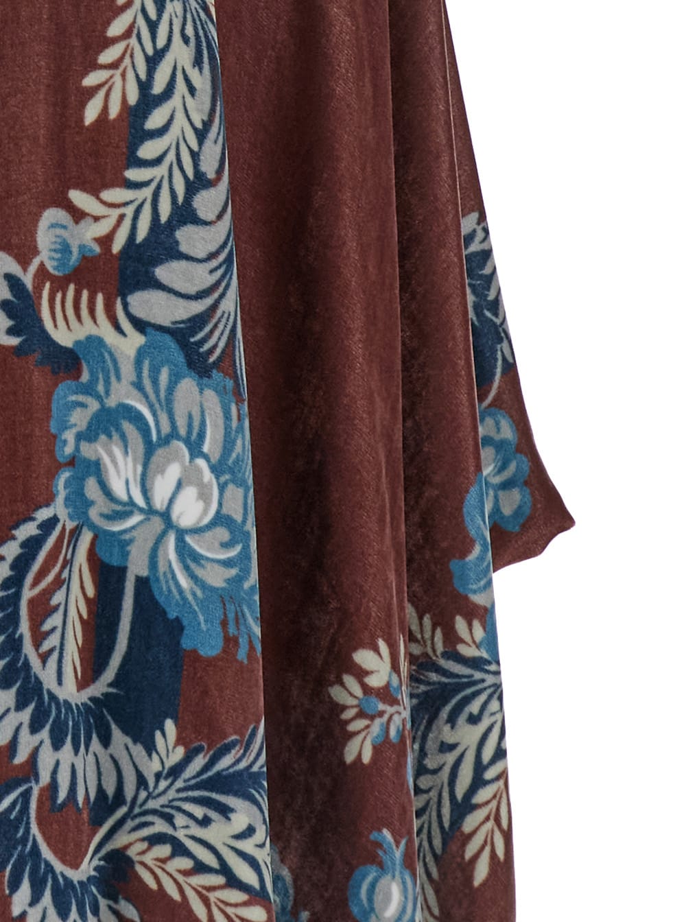 Shop Etro Velvet Cape In Multicolor