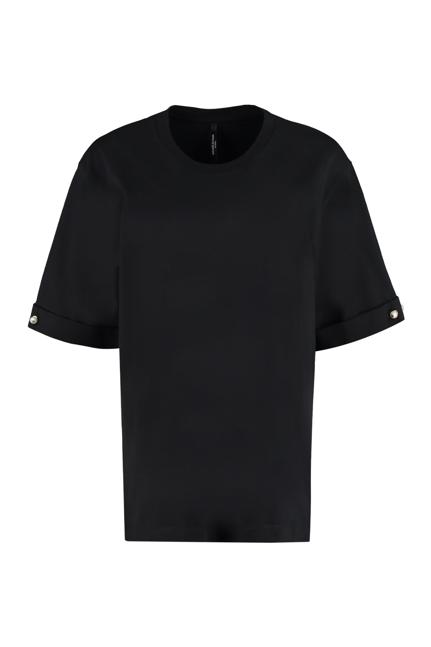 Mother Of Pearl Charlie Cotton T-shirt In Black