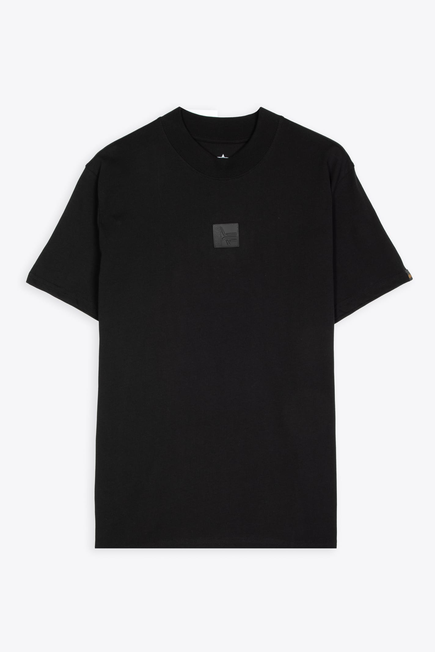 Alpha Industries Label T Hc Black Cotton T-shirt With Rubber Logo Patch -  Label T Hc In Nero | ModeSens