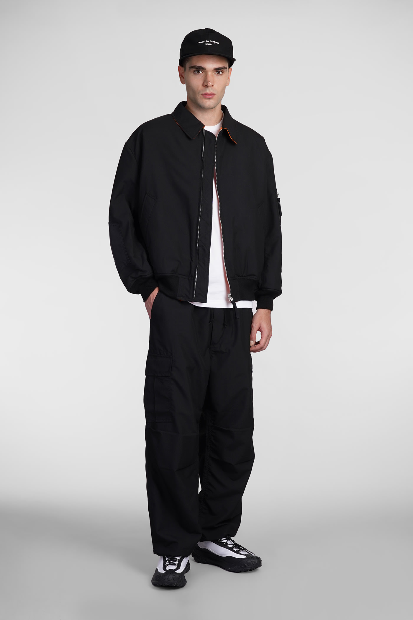 Shop Comme Des Garçons Homme Deux Bomber In Black Wool