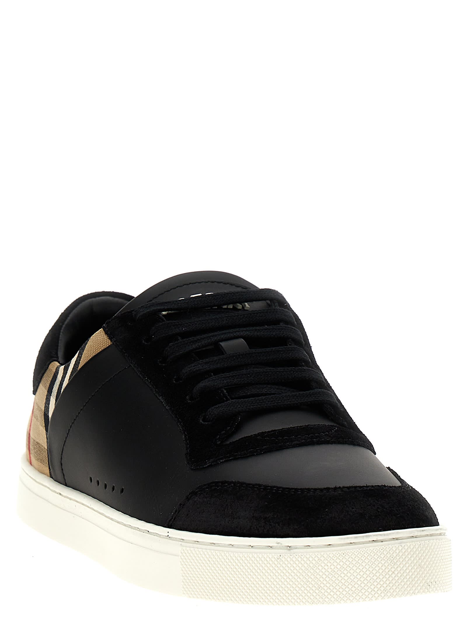 Shop Burberry Stevie Sneakers In Black