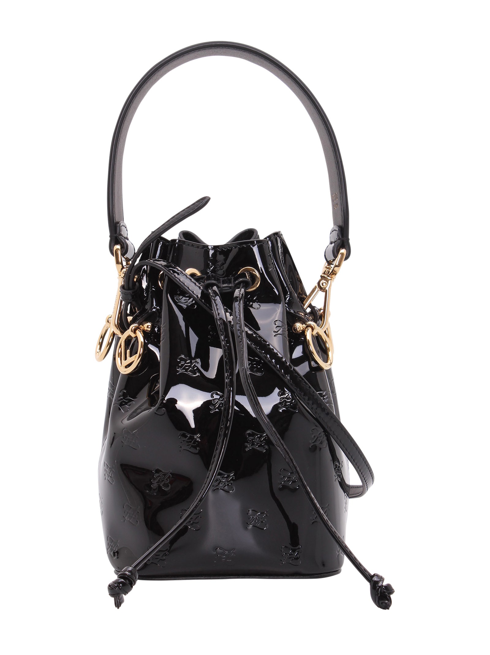 Fendi Leather Bucket Bag In Black