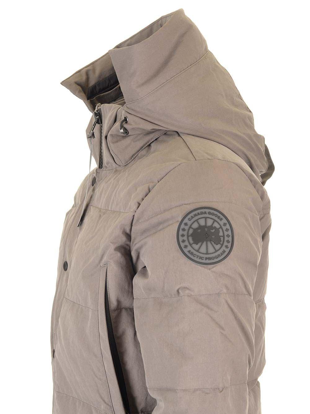 Shop Canada Goose Wyndham Hooded Padded Jacket In Grey