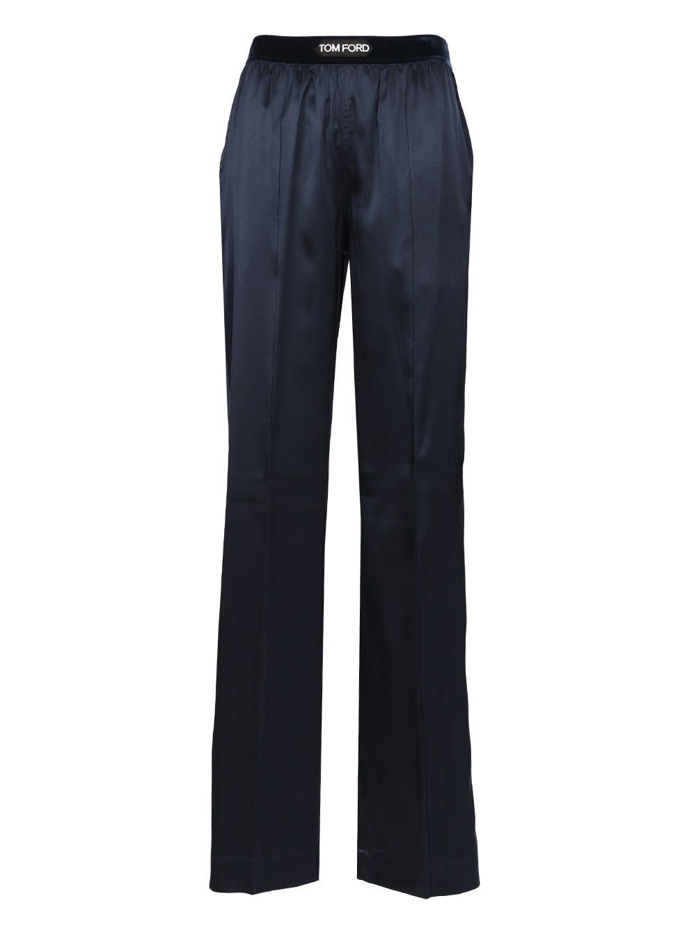 Tom Ford Blue Silk Pajama Trousers In Blue