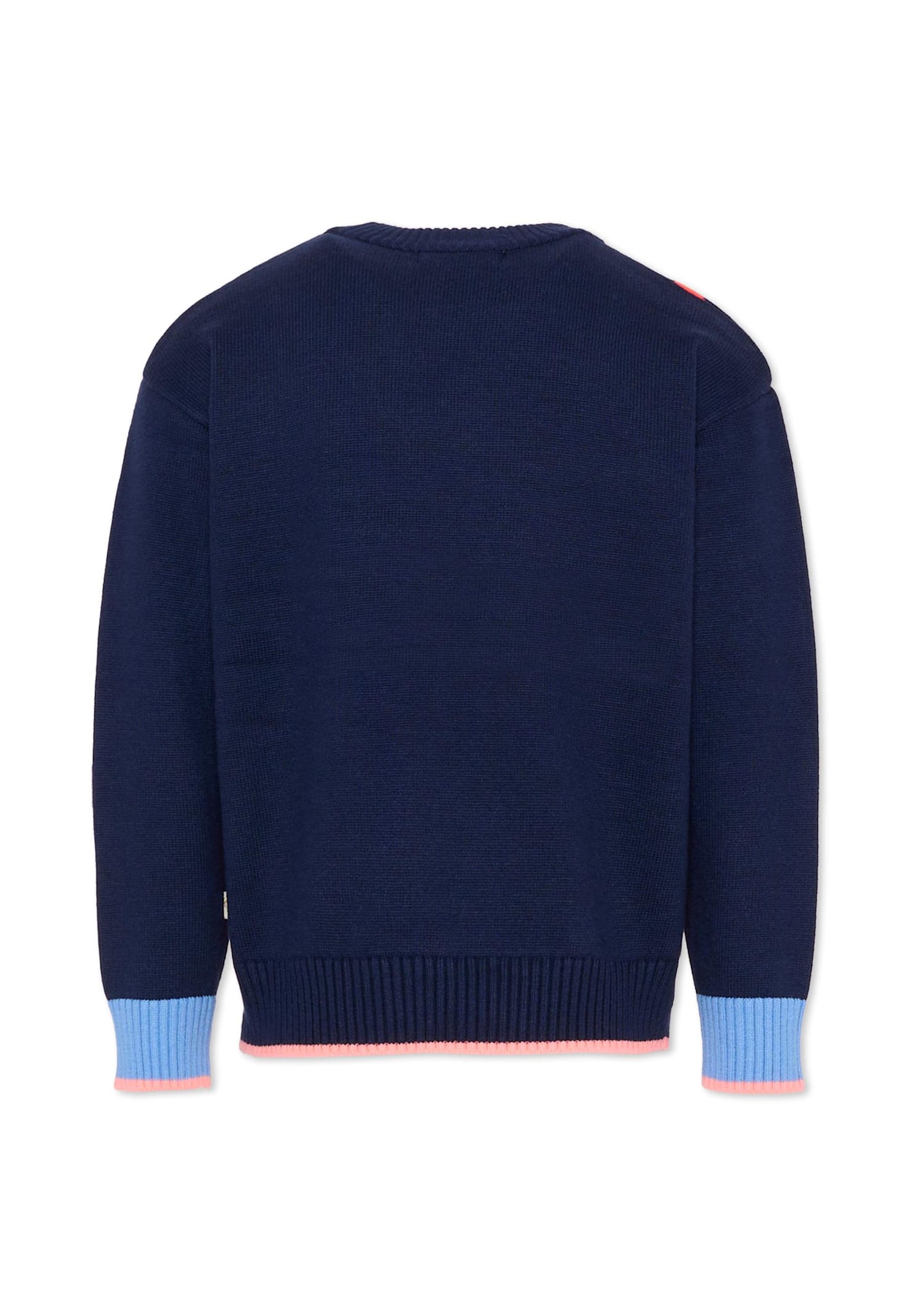 Billieblush Blue Sweater For Girl With Butterfly In Blue