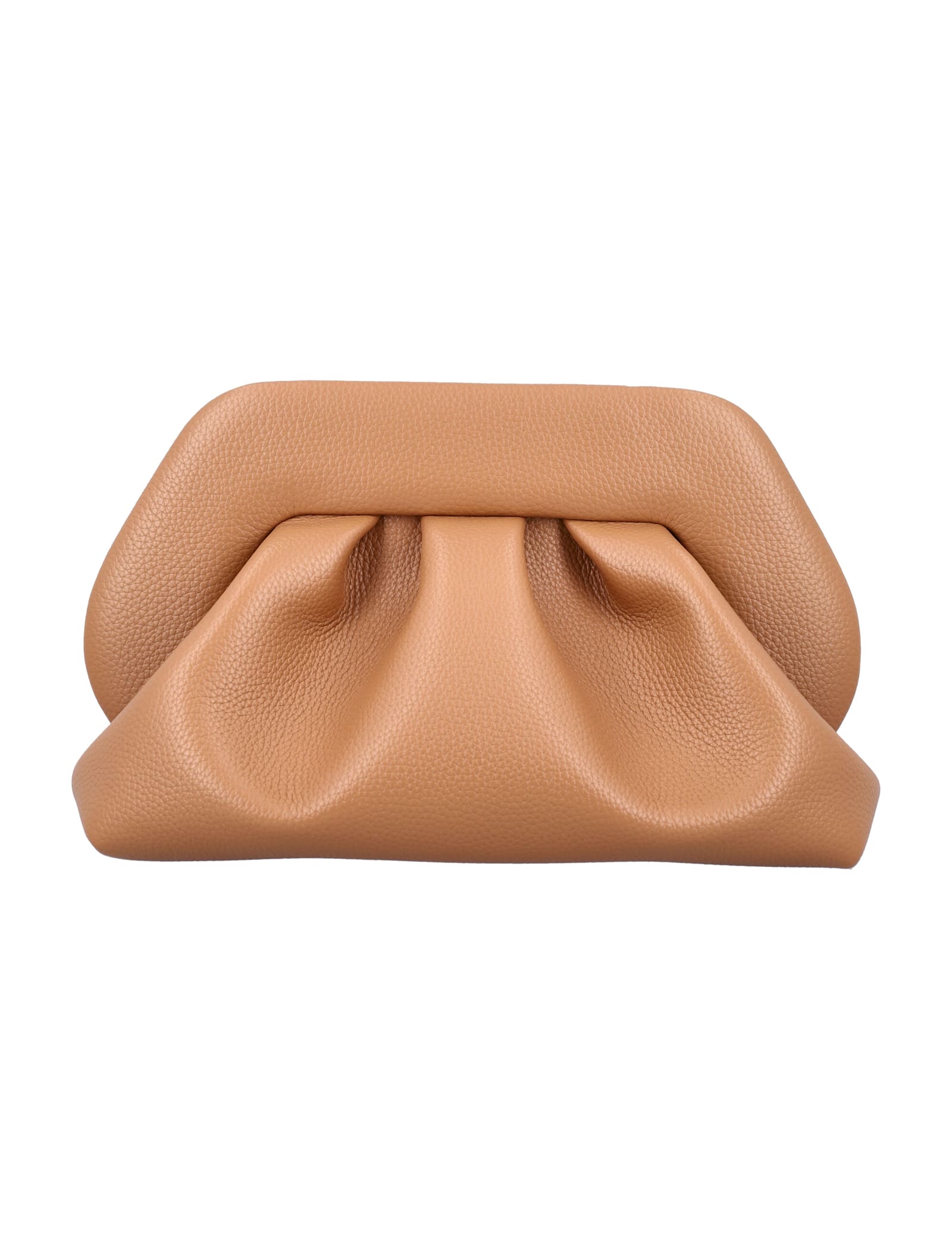 Themoirè Tia Vegan Fabric Clutch In Macadamia