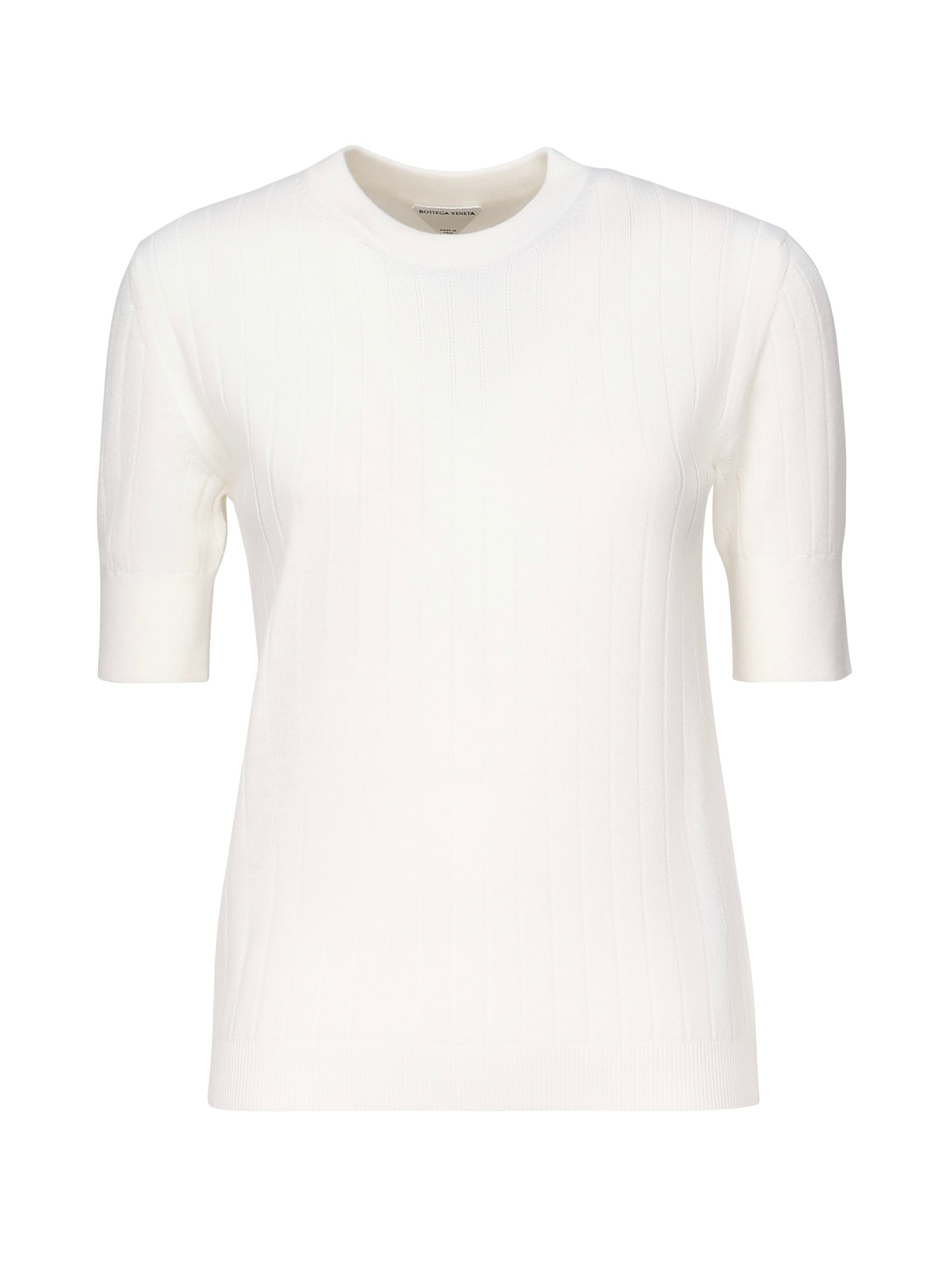 Bottega Veneta Ribbed Wool Sweater In White