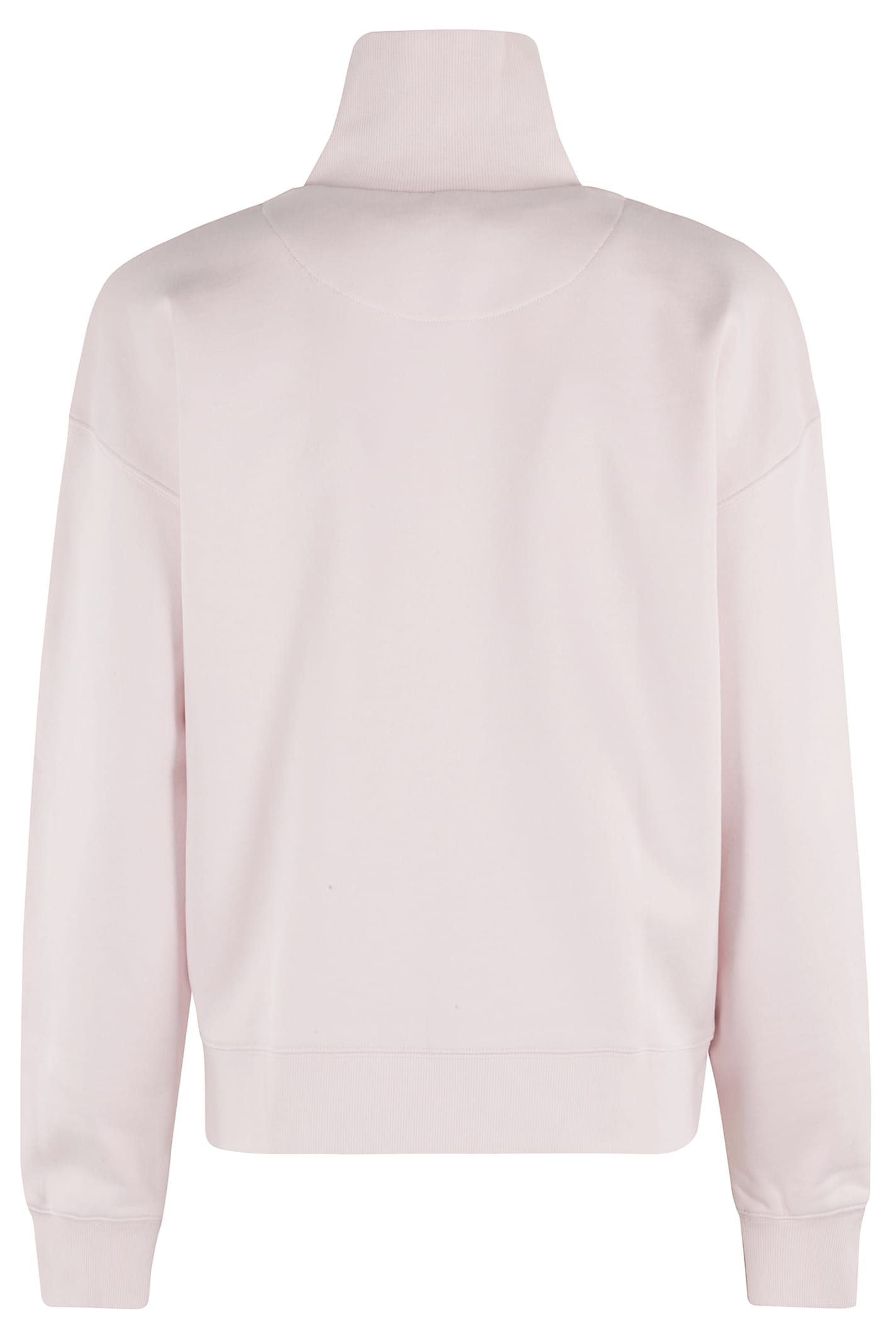 Shop Maison Kitsuné Half Zip Sweatshirt In Rosewater