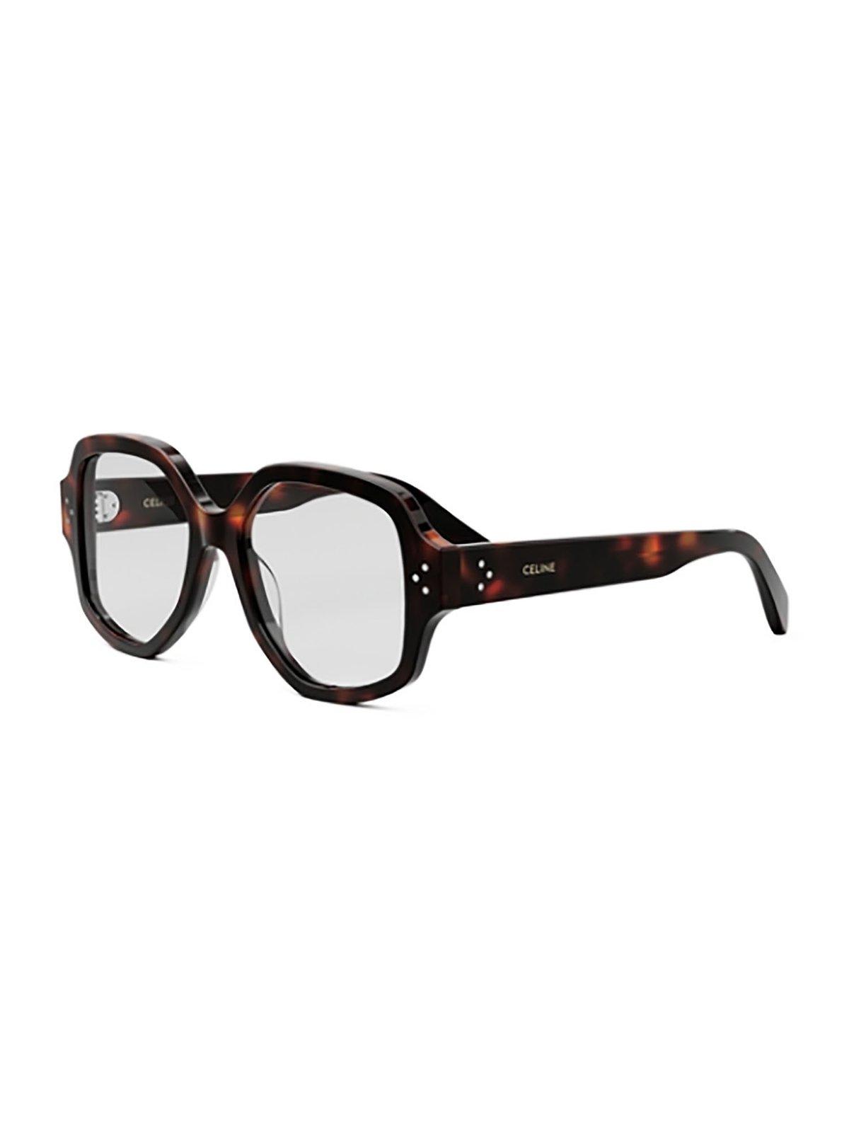 Shop Celine Eyewear Squared Frame Glasses In 052