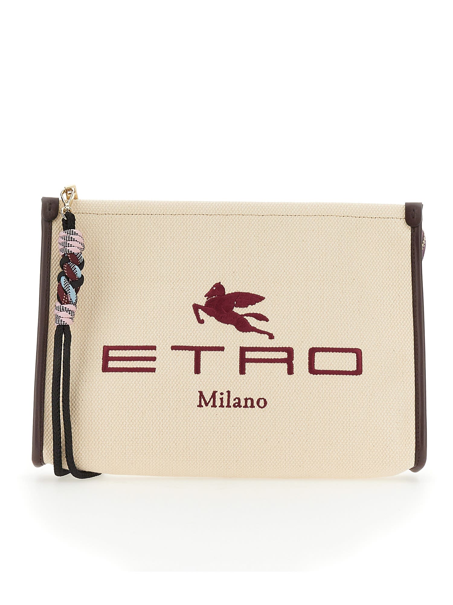 Etro Pouch Necessaire With Logo Embroidery