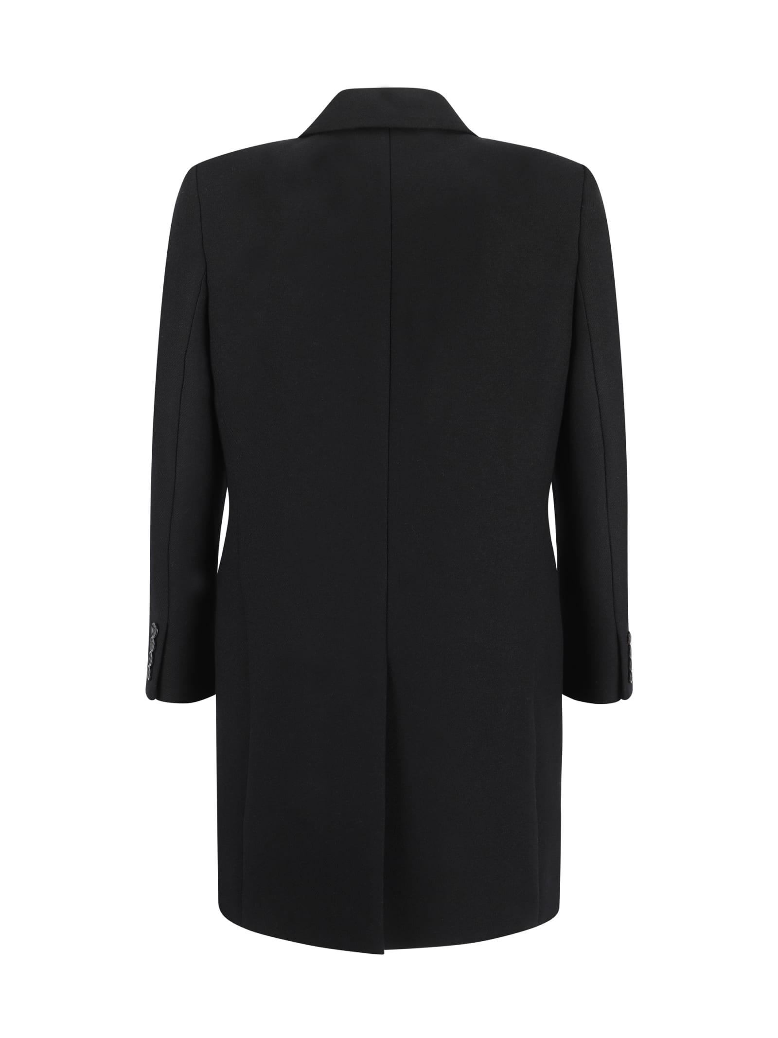 Shop Saint Laurent Coat In Noir