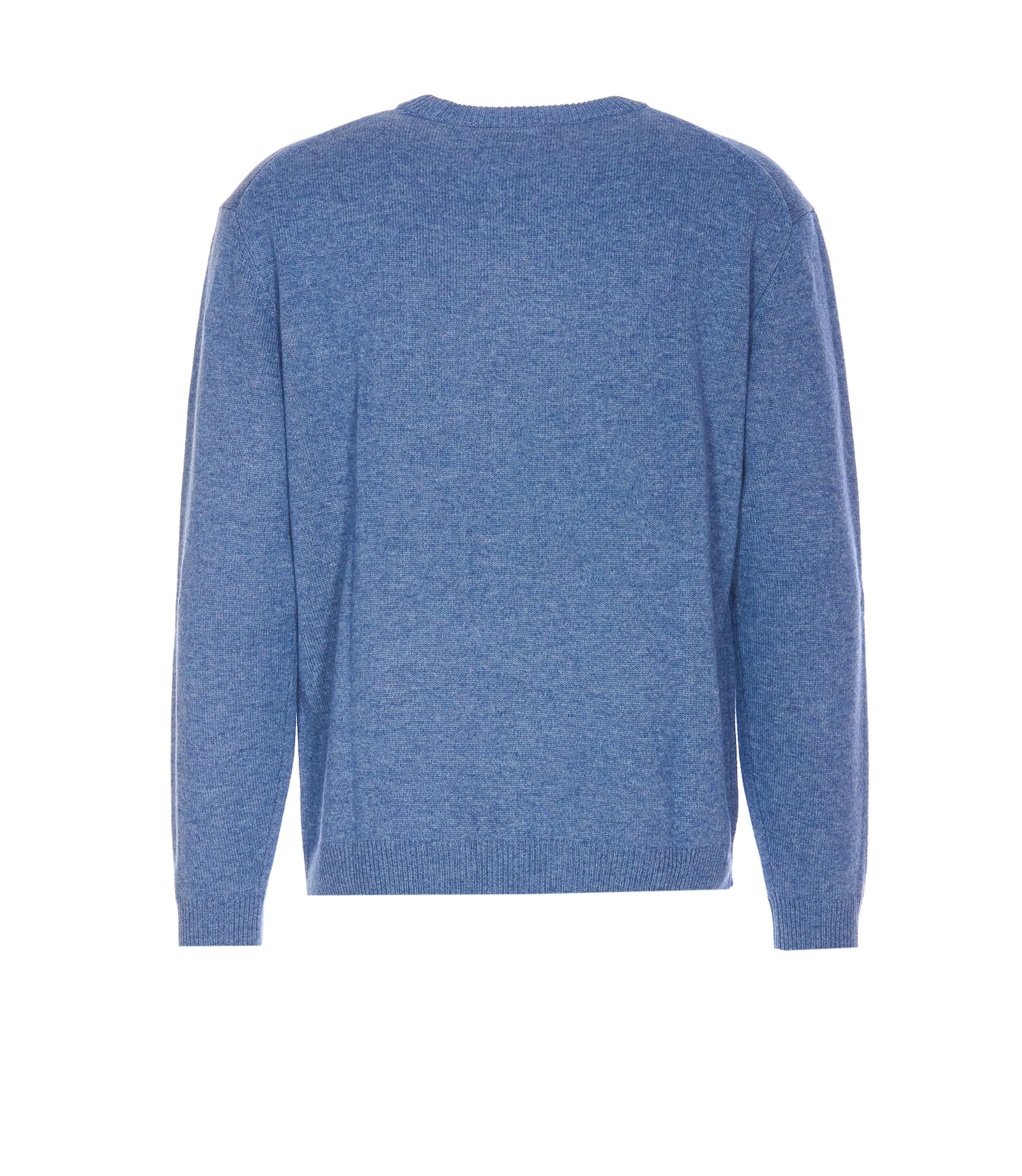 Shop Maison Kitsuné Fox Head Embroidered Sweater In Blue