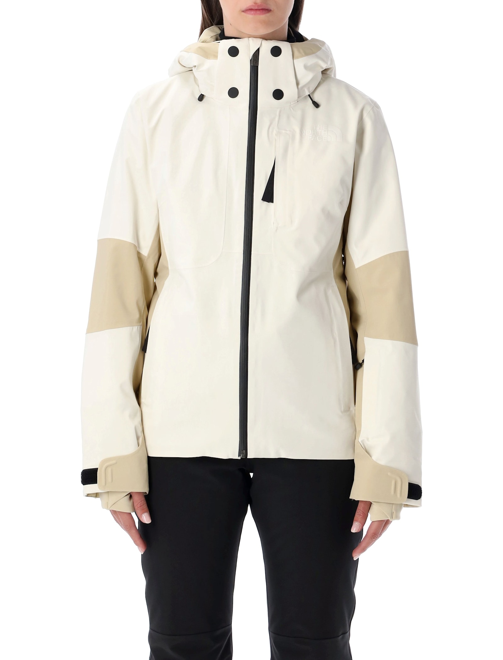 The North Face Lenado Ski Jacket Beige And White In Neutral