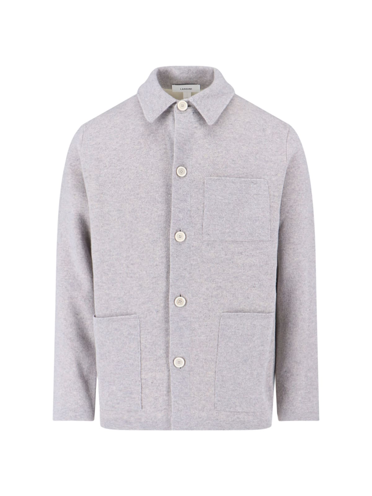 Lardini Versatile Jacket With Chest And Side Pockets In Gray
