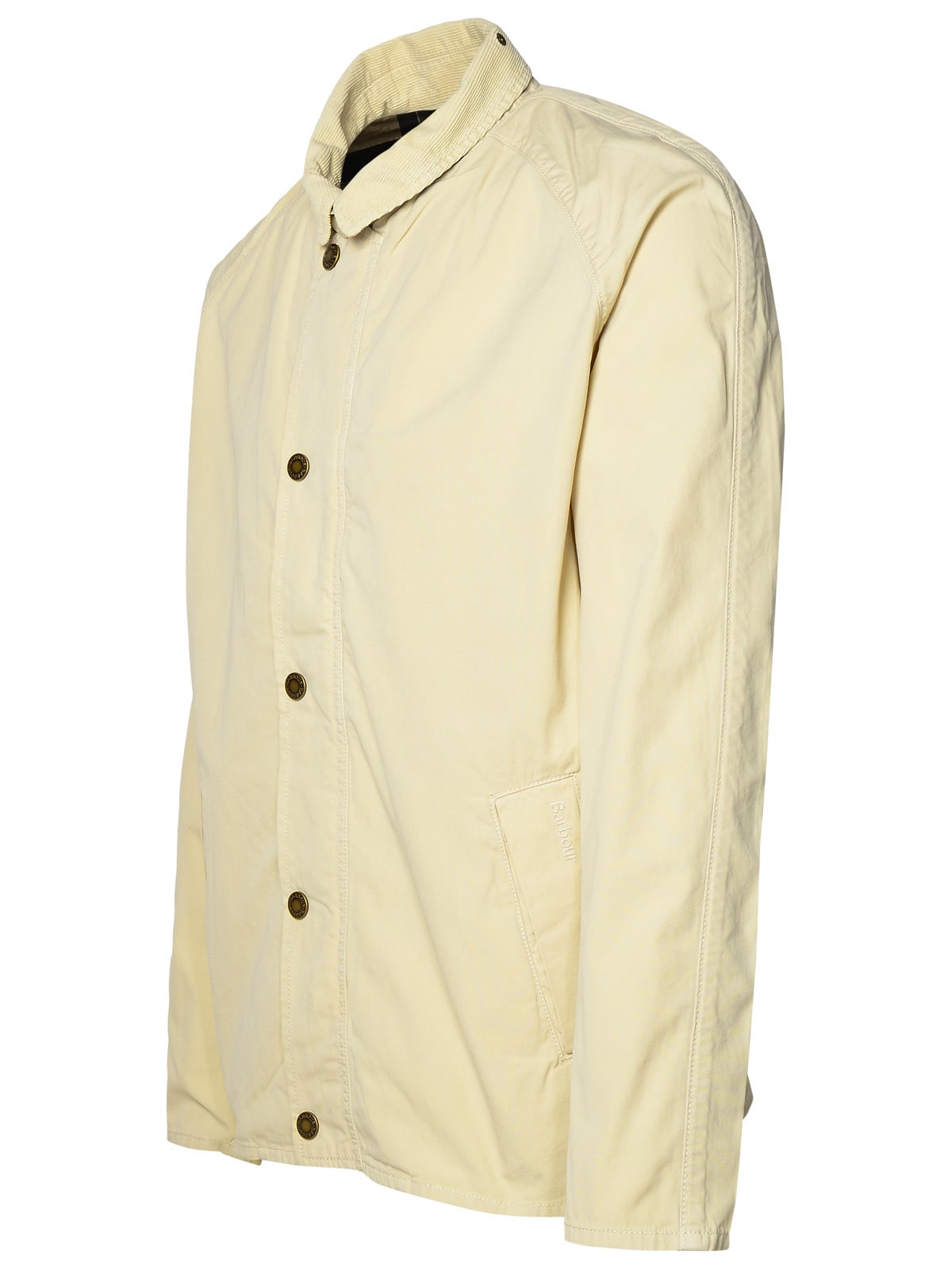 Shop Barbour Tracker Ivory Cotton Jacket In Avorio