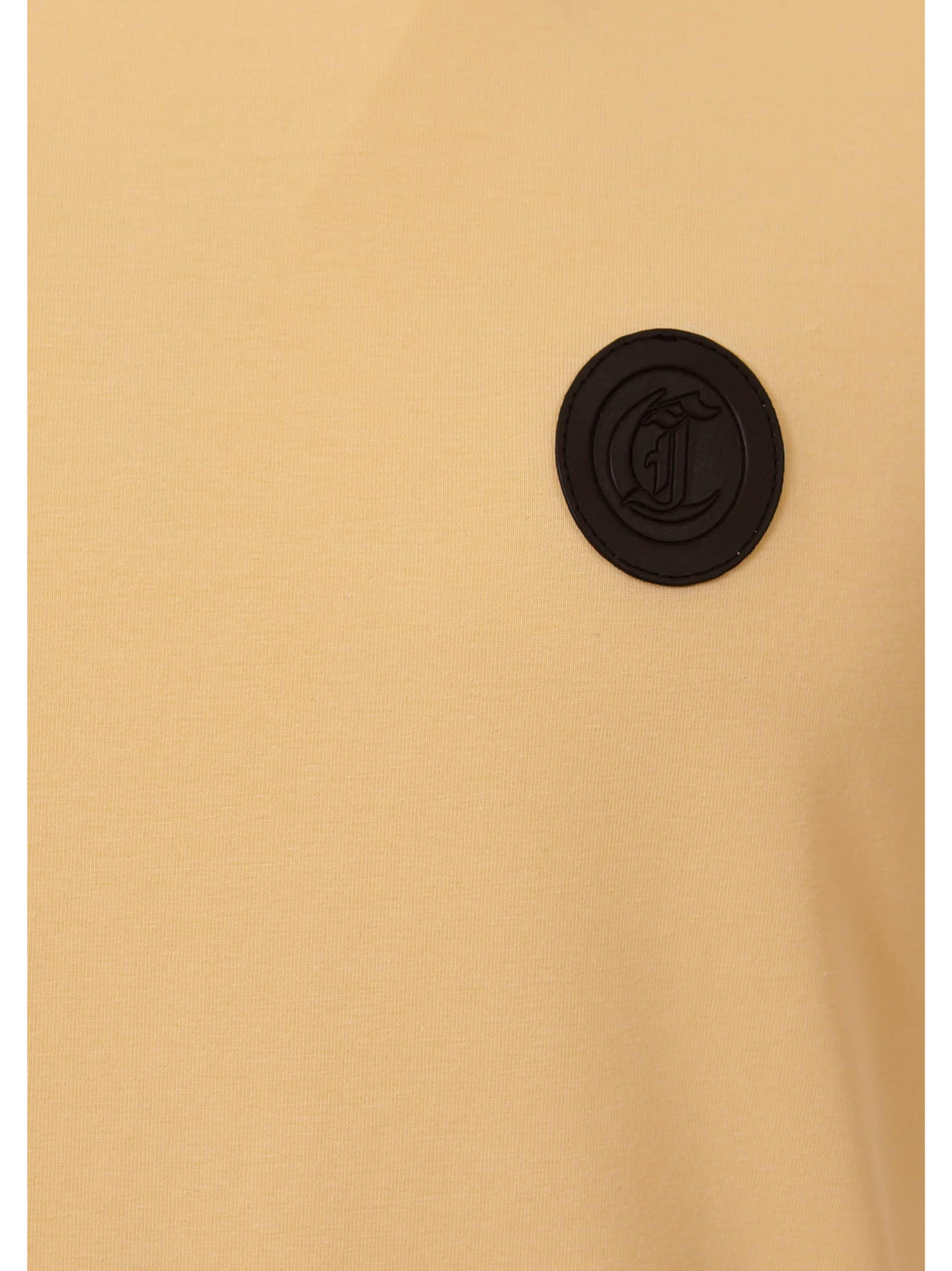 Just Cavalli Logo-patch T-shirt In Brown