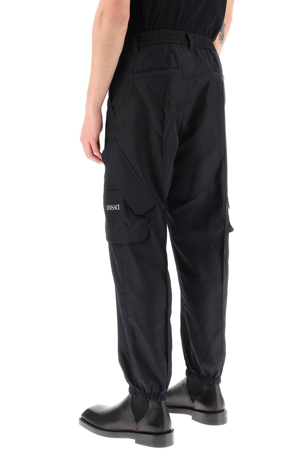 Shop Versace Nylon Cargo Pants