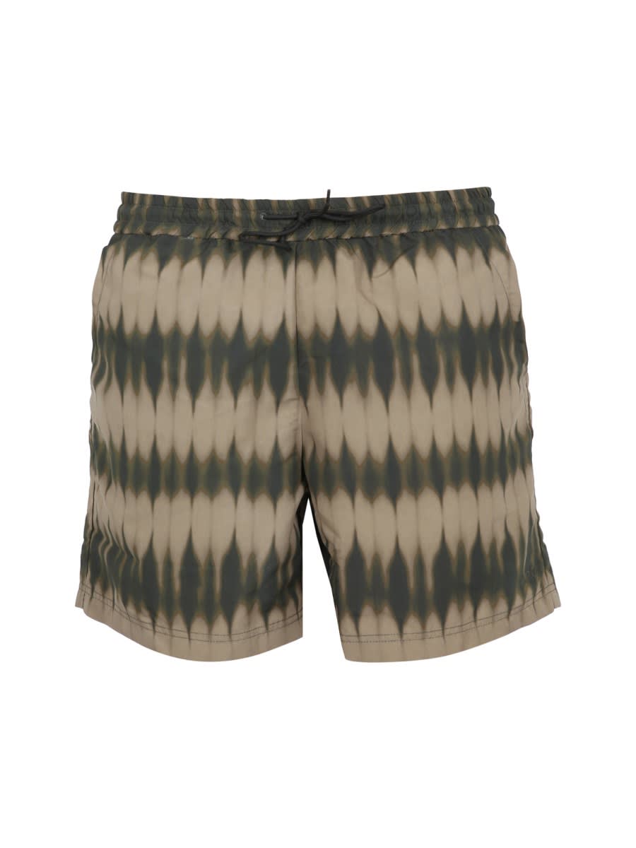 Apc A.p.c. Swimsuit With Print In Brown