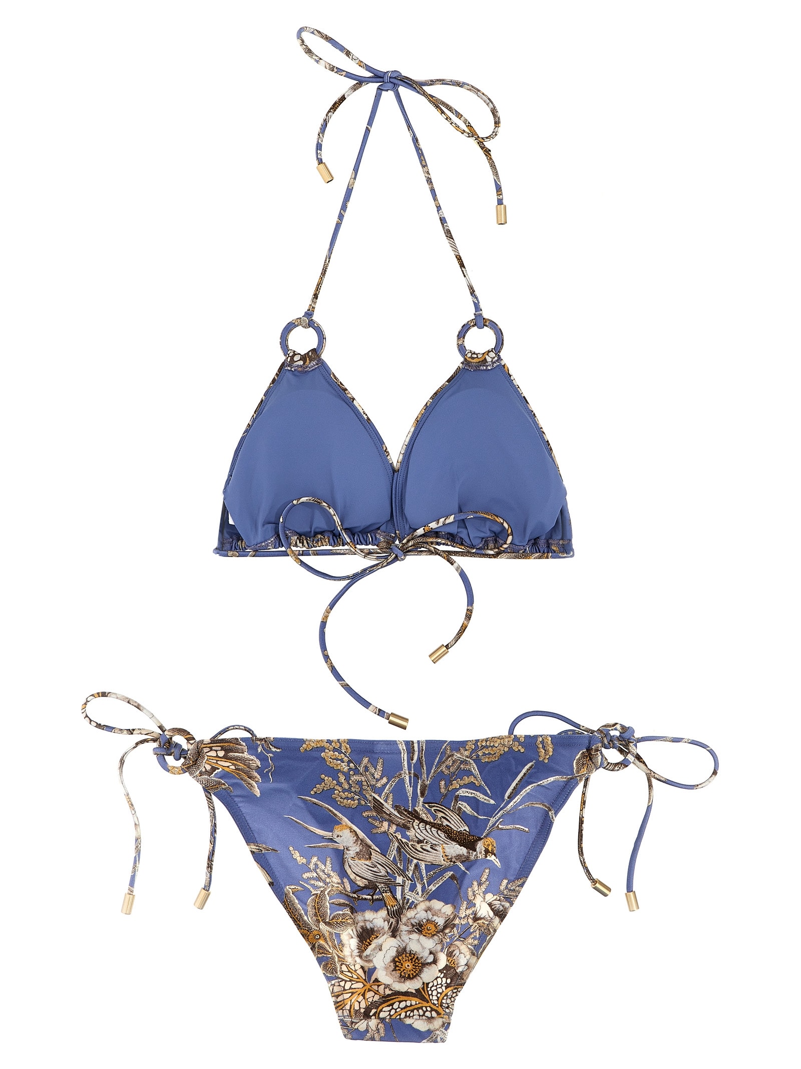 Shop Zimmermann Ottie Ring Tie Bikini In Blue