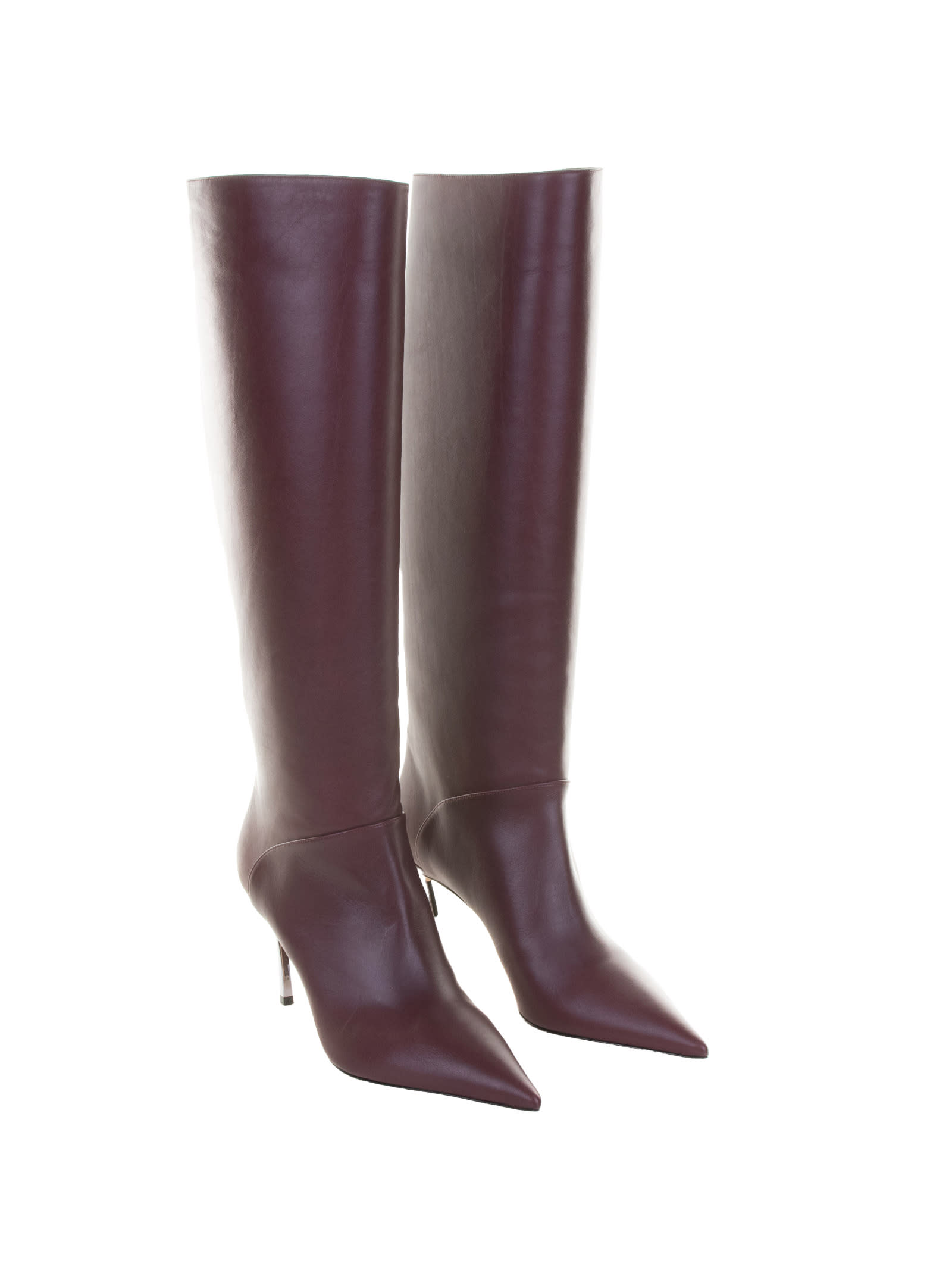 Casadei Boots Red In Animal Print