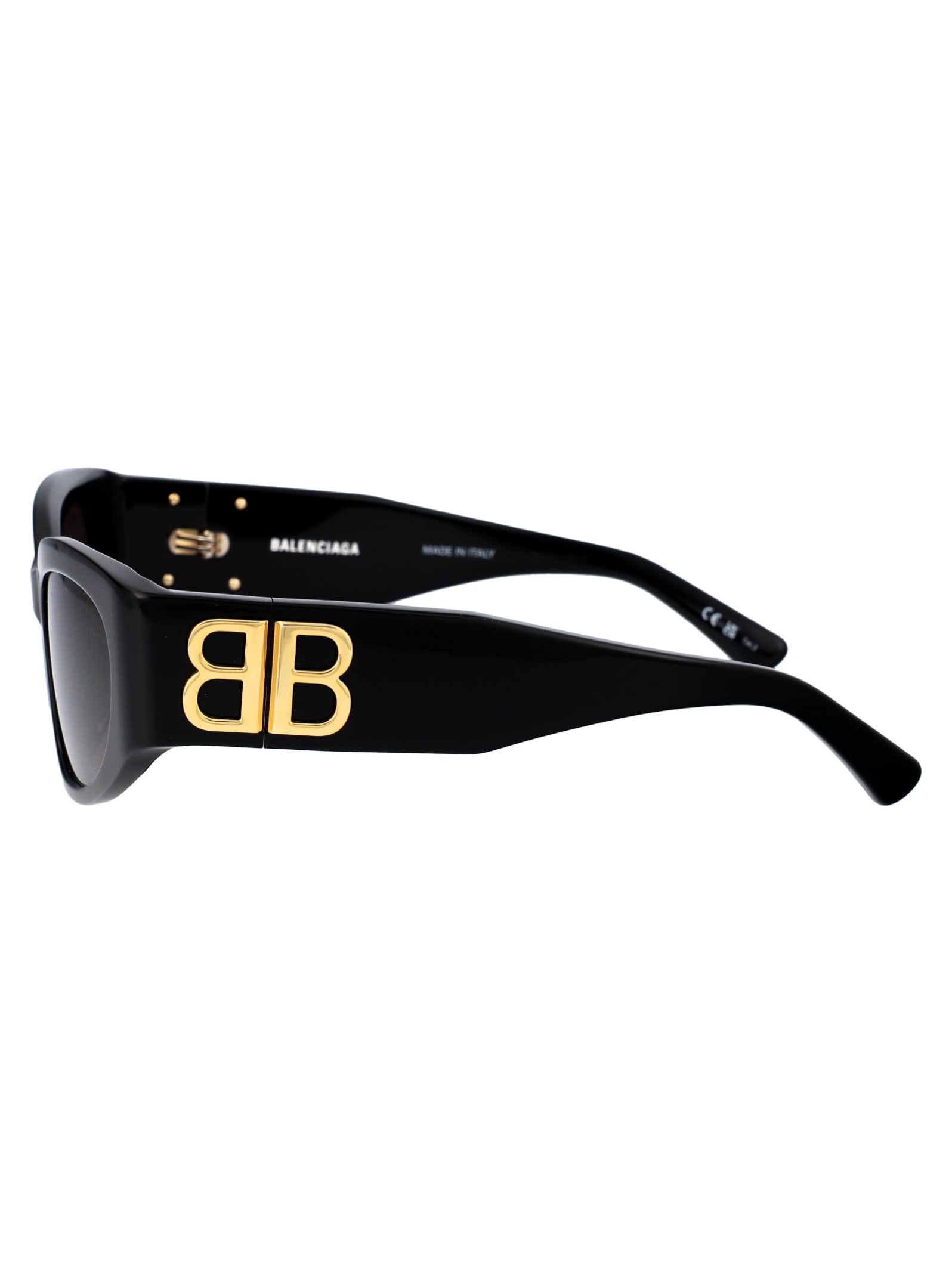 Shop Balenciaga Bb0324sk Sunglasses In 002 Black Black Grey