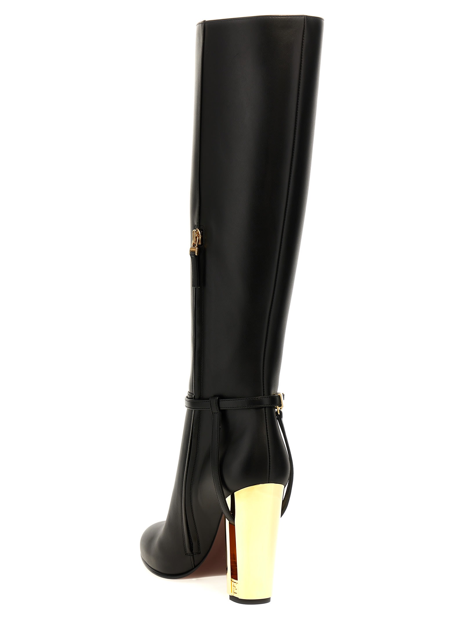 Shop Fendi Delfina Boots In Nero