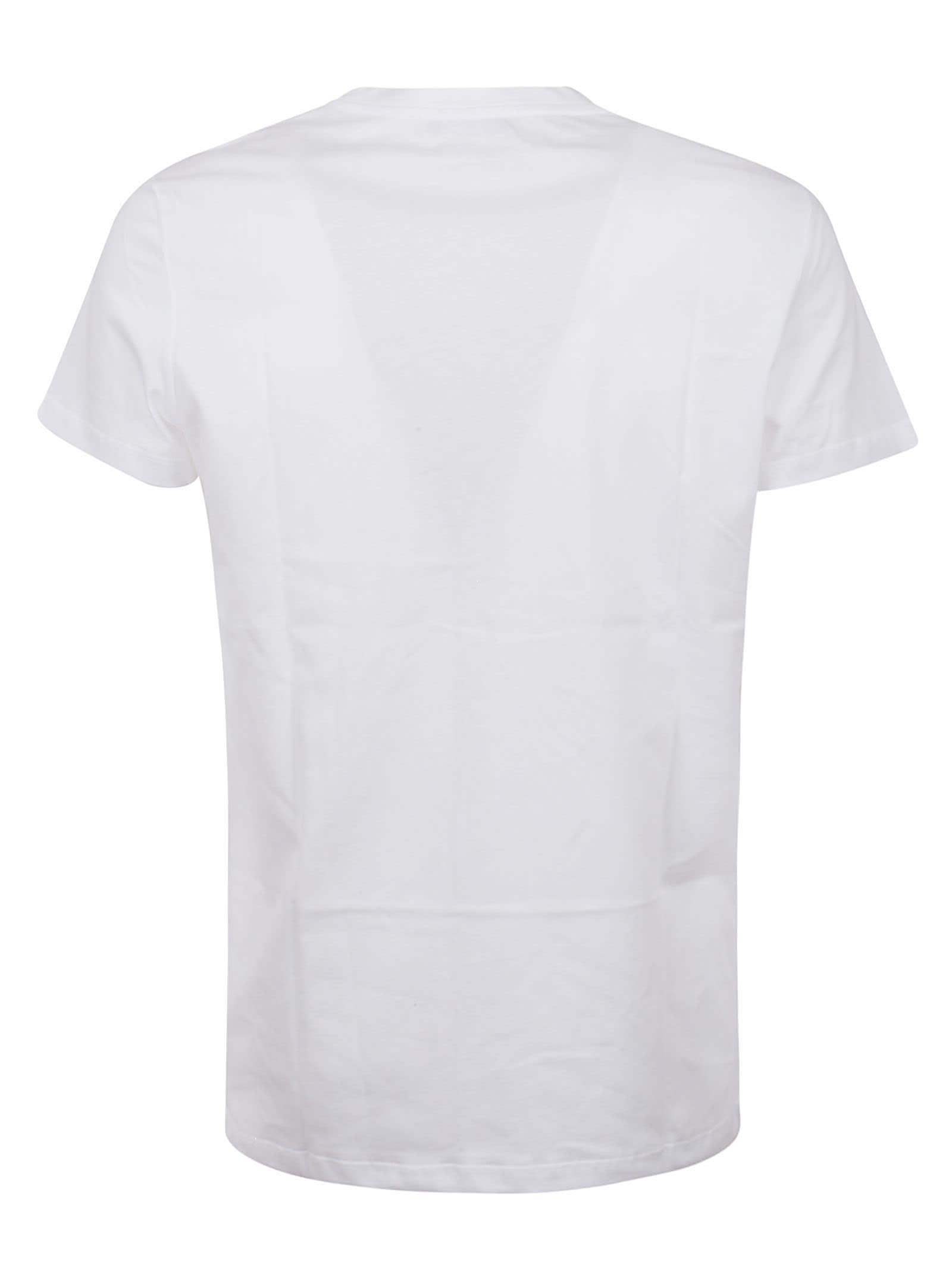 Shop Balmain Flock T-shirt - Classic Fit In Gab Blanc Noir